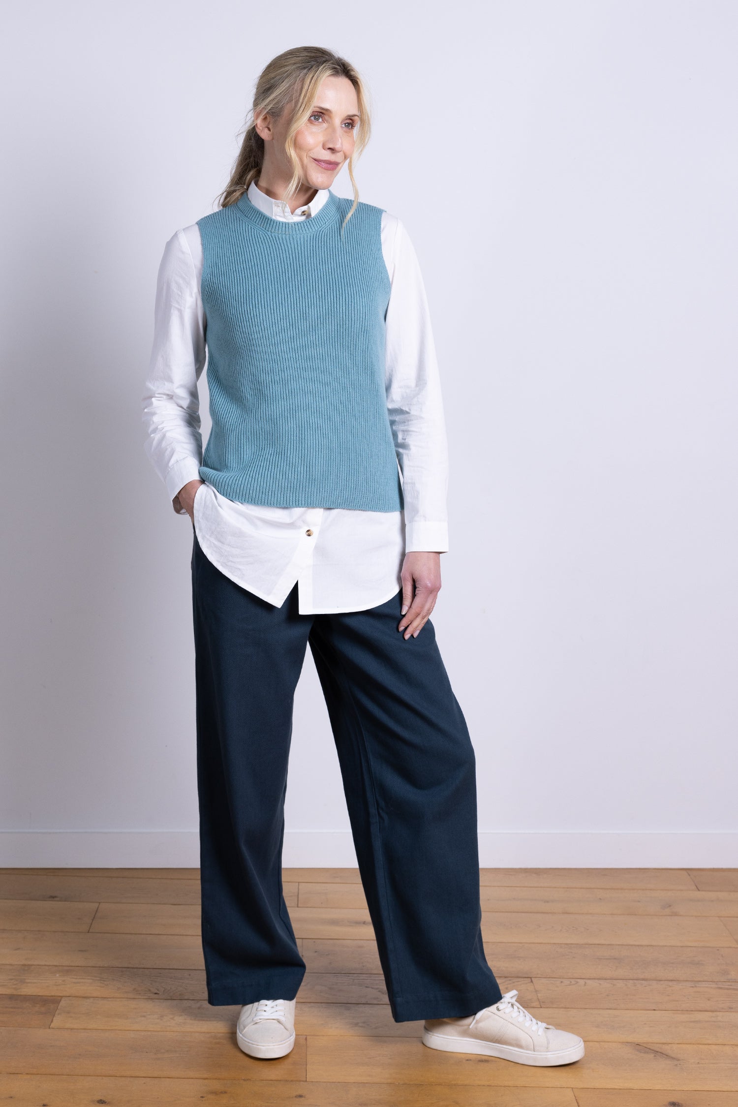 AW25 Knitted Vest - Arctic
