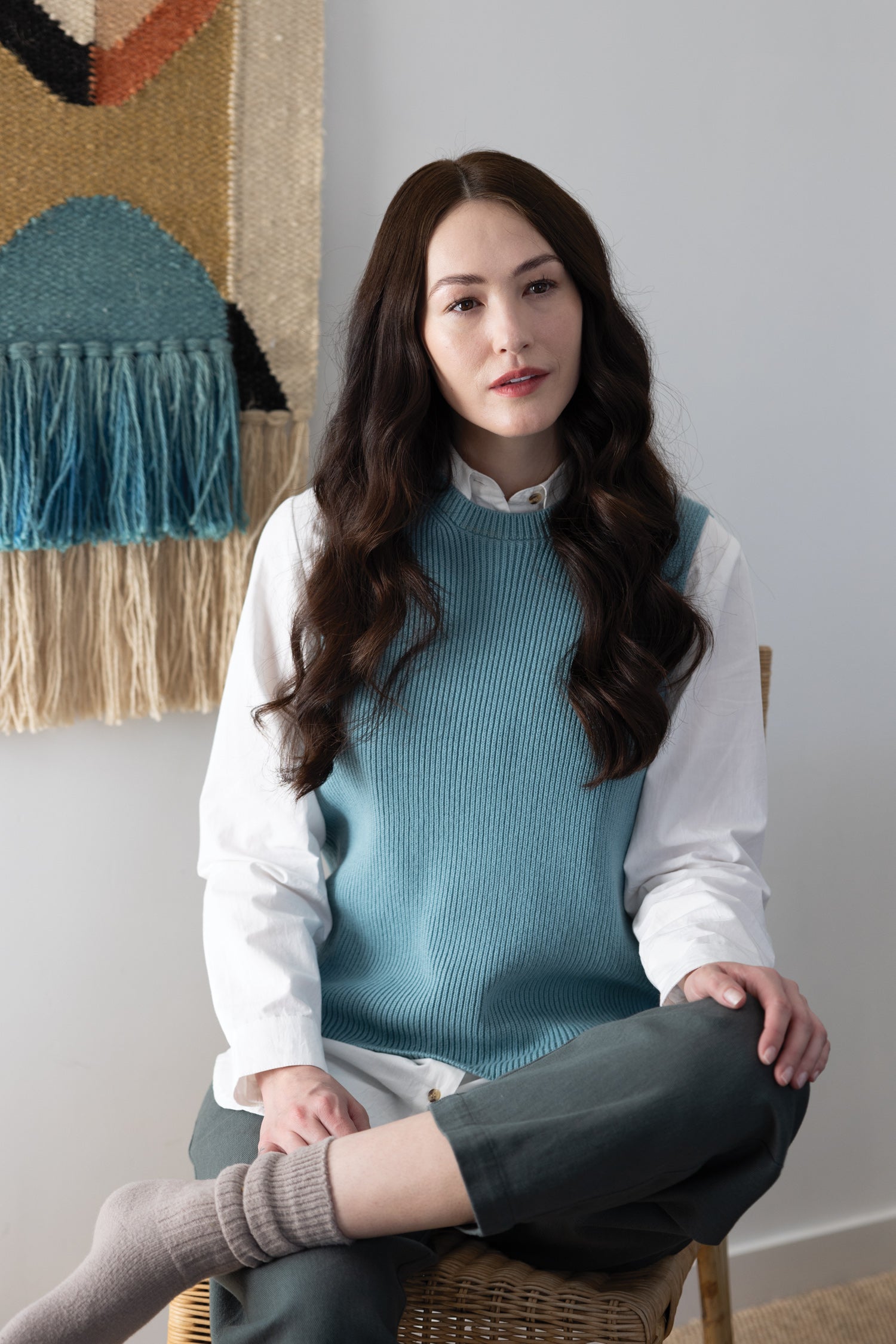 AW25 Knitted Vest - Arctic