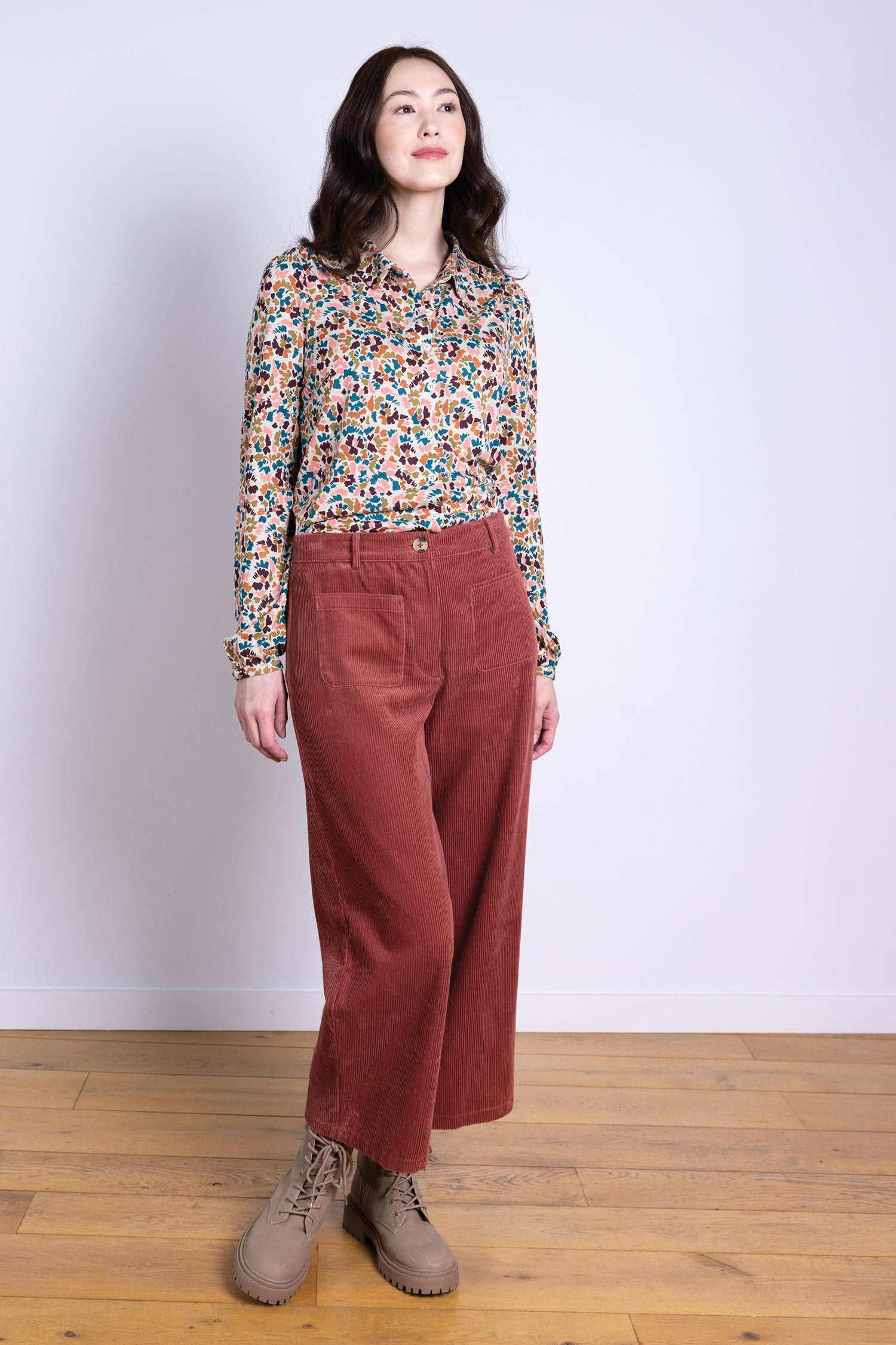 AW25 Pocket Cropped Trouser - Rose