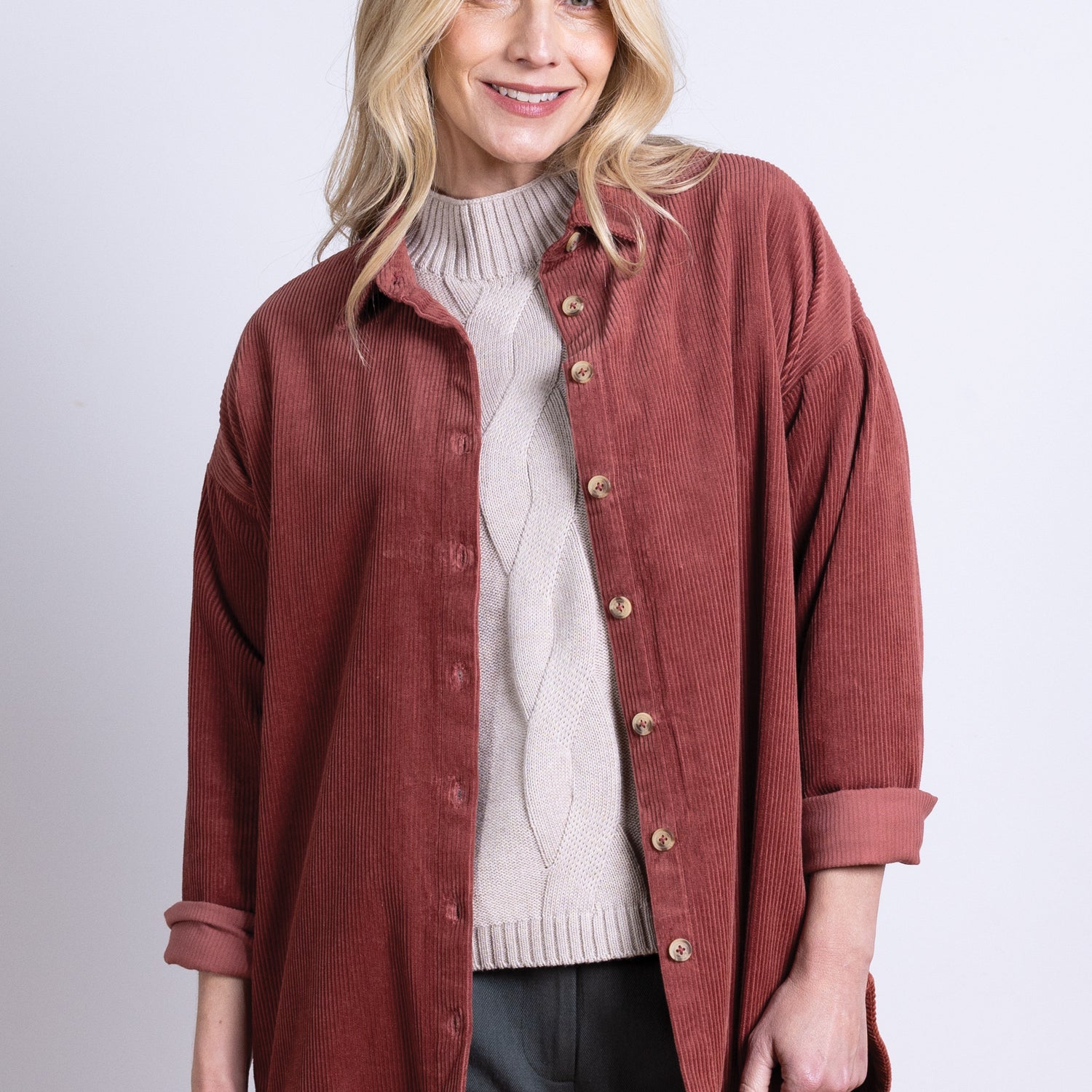 AW25 Cord Shirt - Rose