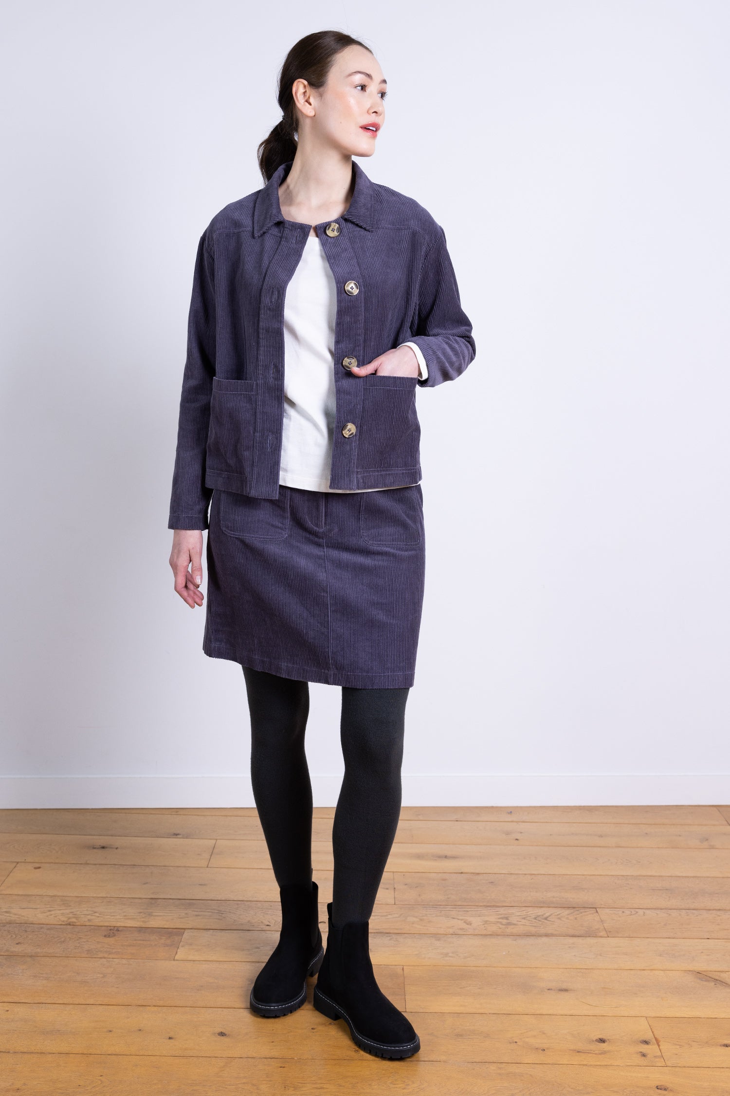 AW25 Cord Jacket - Plum