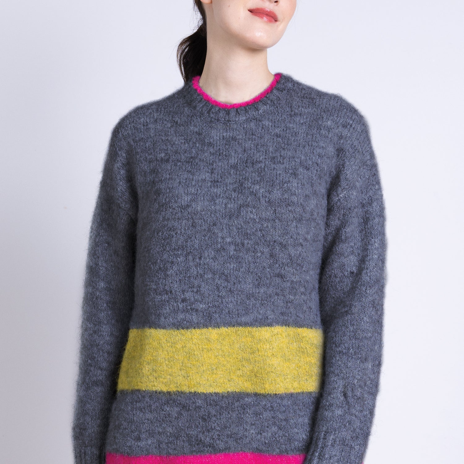 AW25 Block Stripe Longline Jumper - Bright
