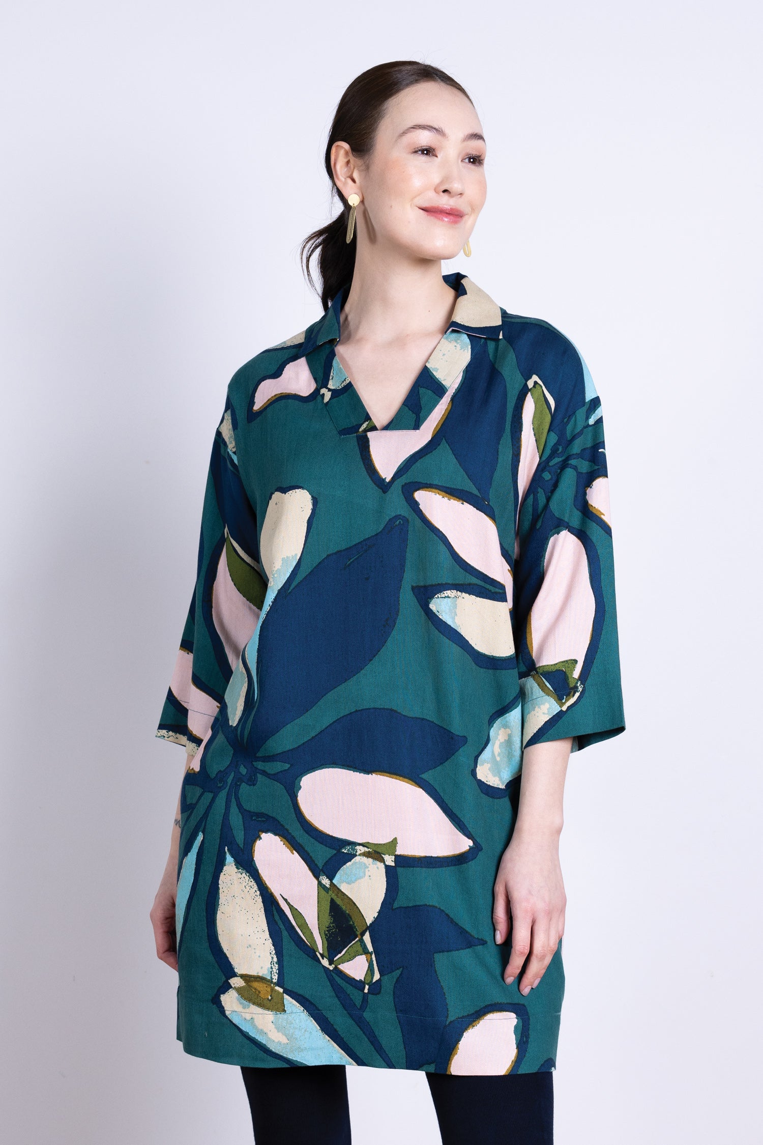 AW25 Collared Tunic Dress - Nordic
