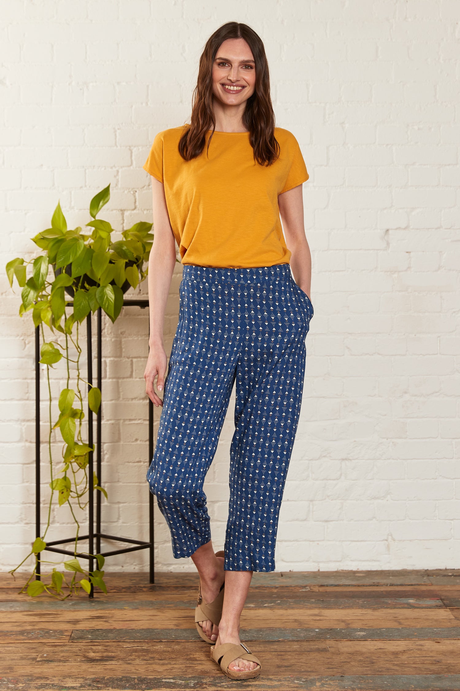 Viscose Desert Straight leg Trousers