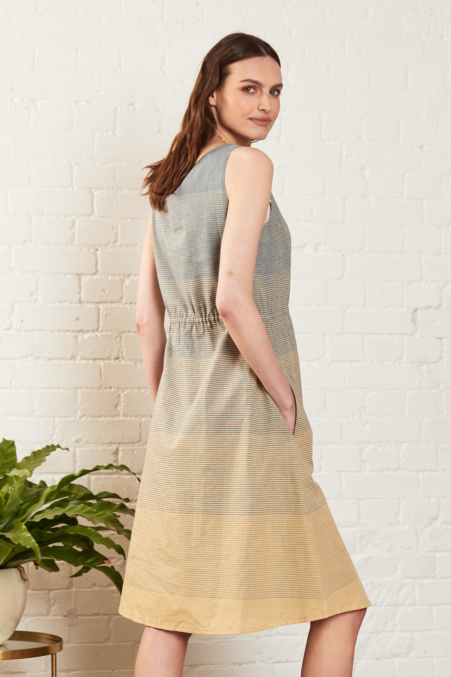 cotton handloom dress Striped Elegant Jacquard 2 Piece Collection:The Social Season manufactured in our workshop Choose Size:34/30 handloom dress