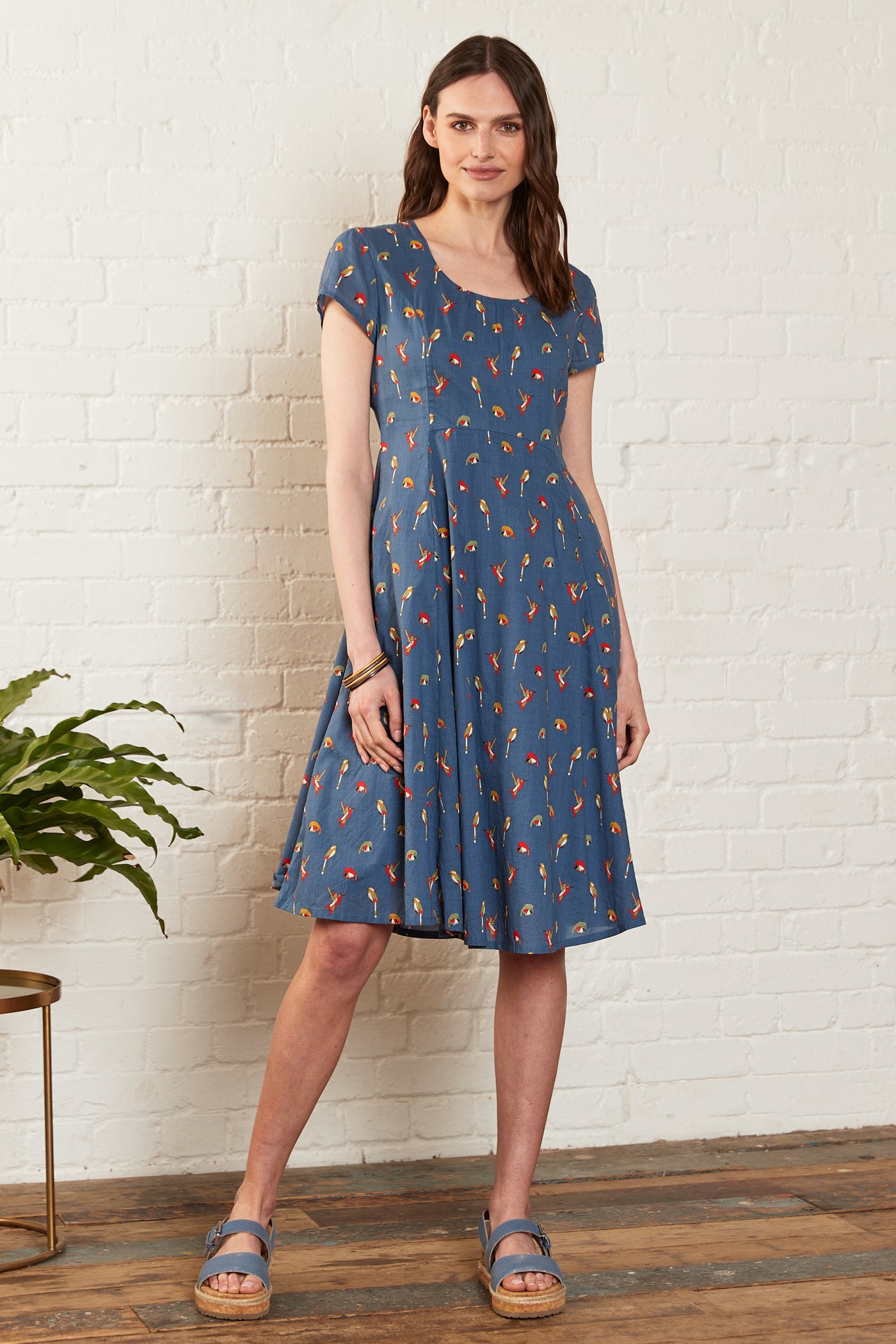 Hummingbird BCI Cotton Fit and Flare Dress