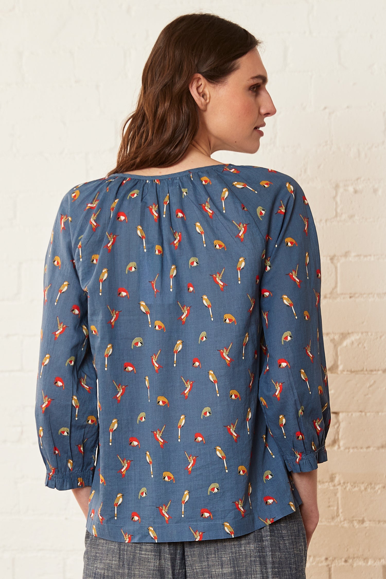 Hummingbird Cotton Floaty Top