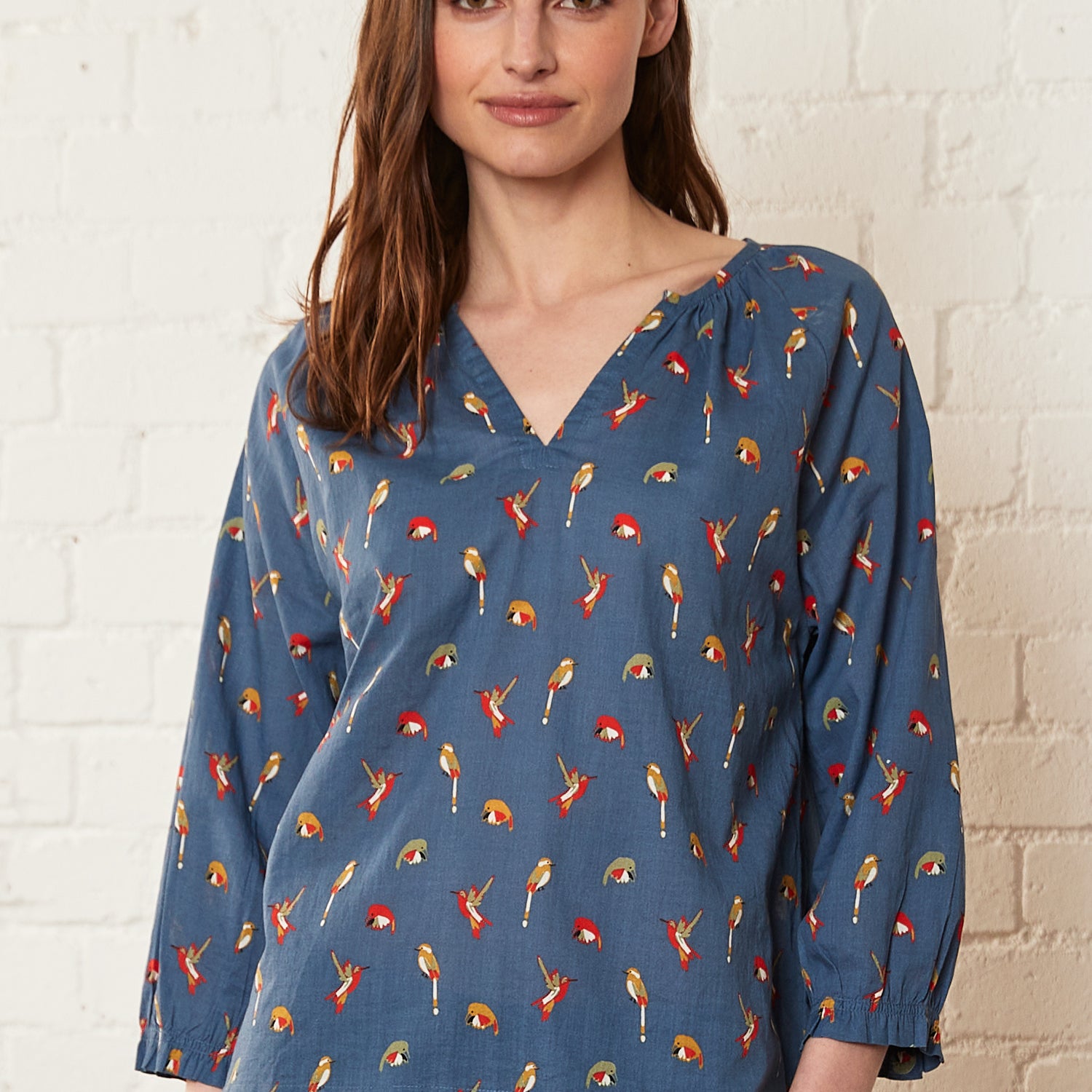 Hummingbird Cotton Floaty Top