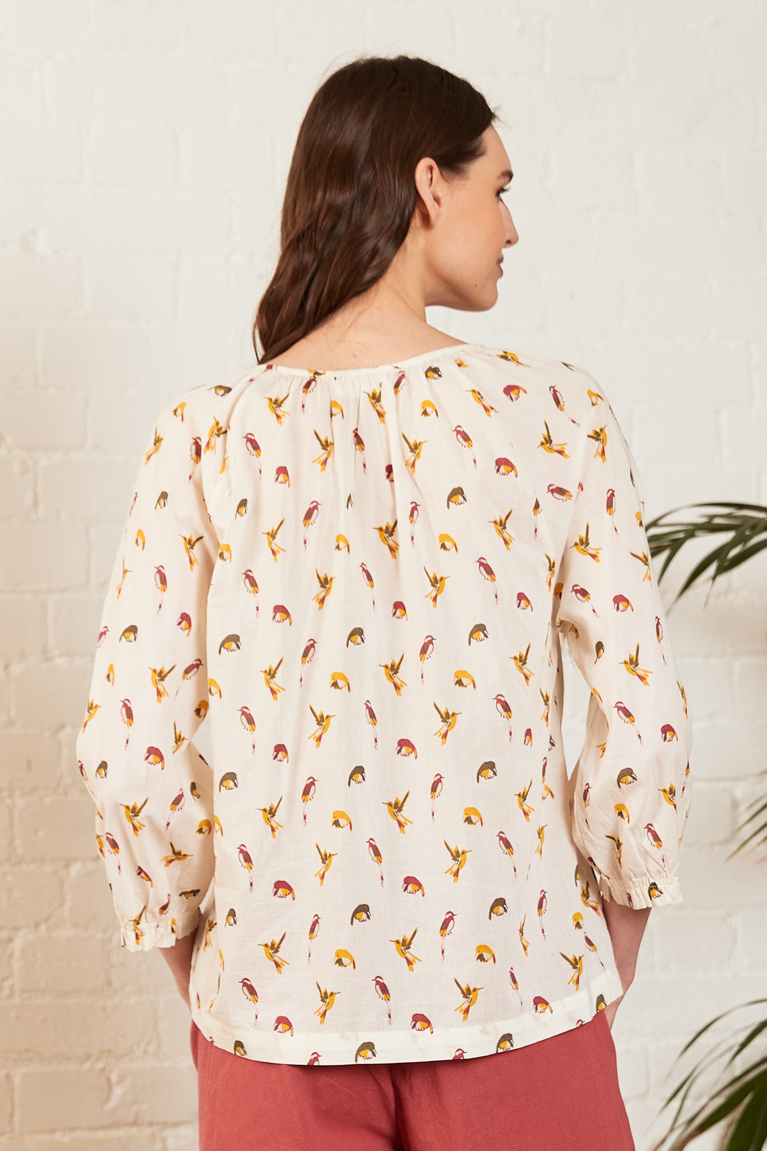 Hummingbird Cotton Floaty Top