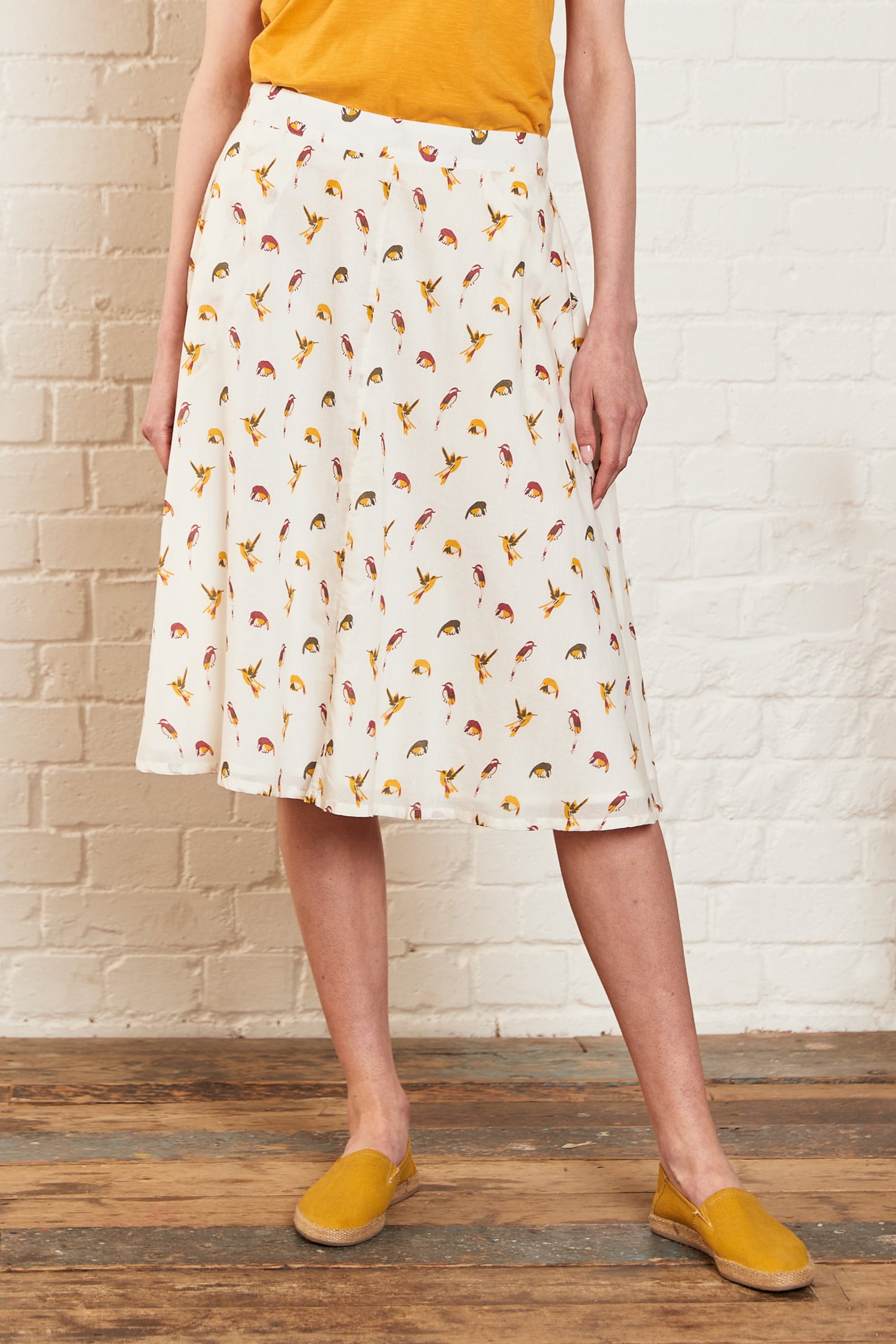 Hummingbird Cotton Skirt