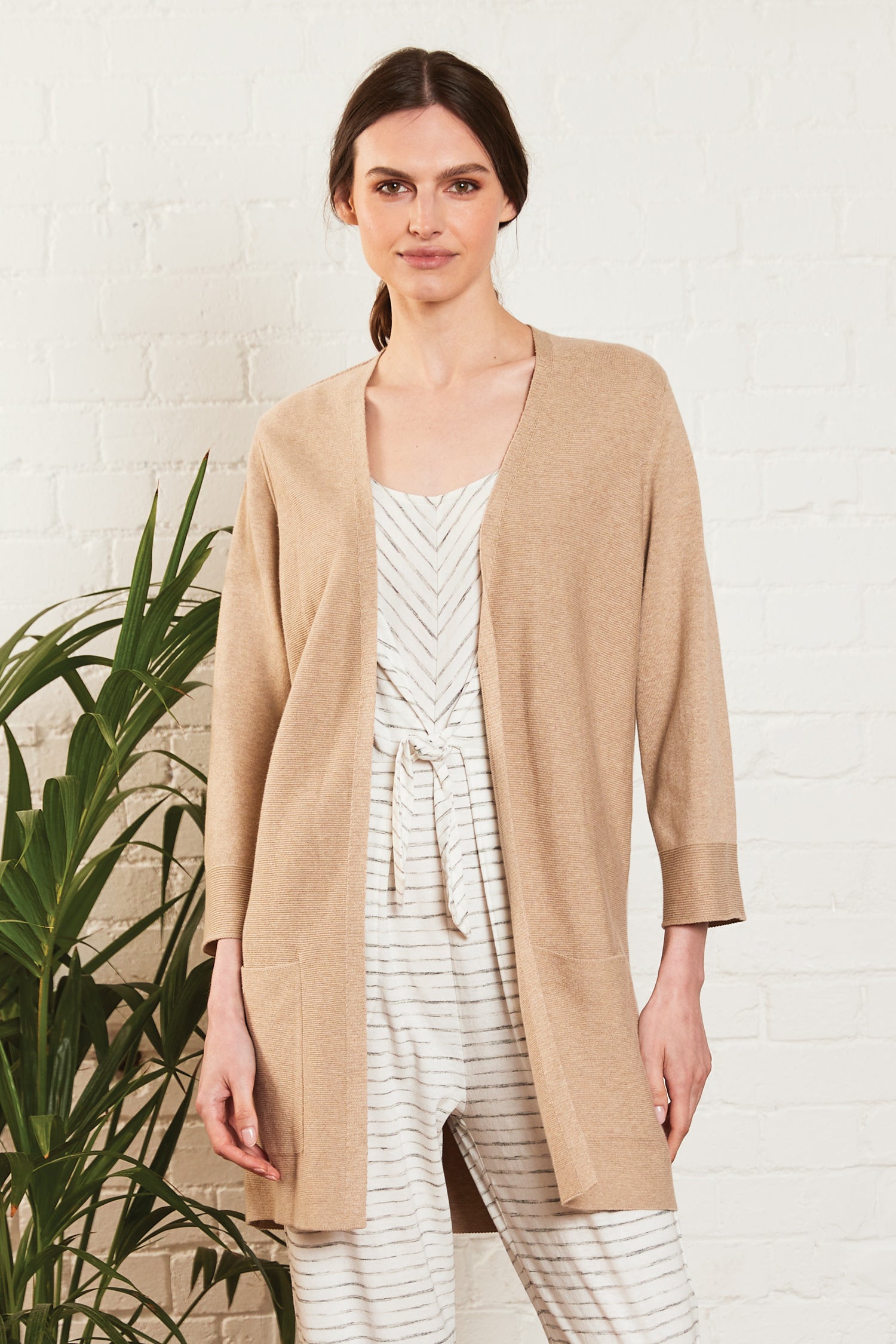 Marl Organic Cotton Kimono Cardi