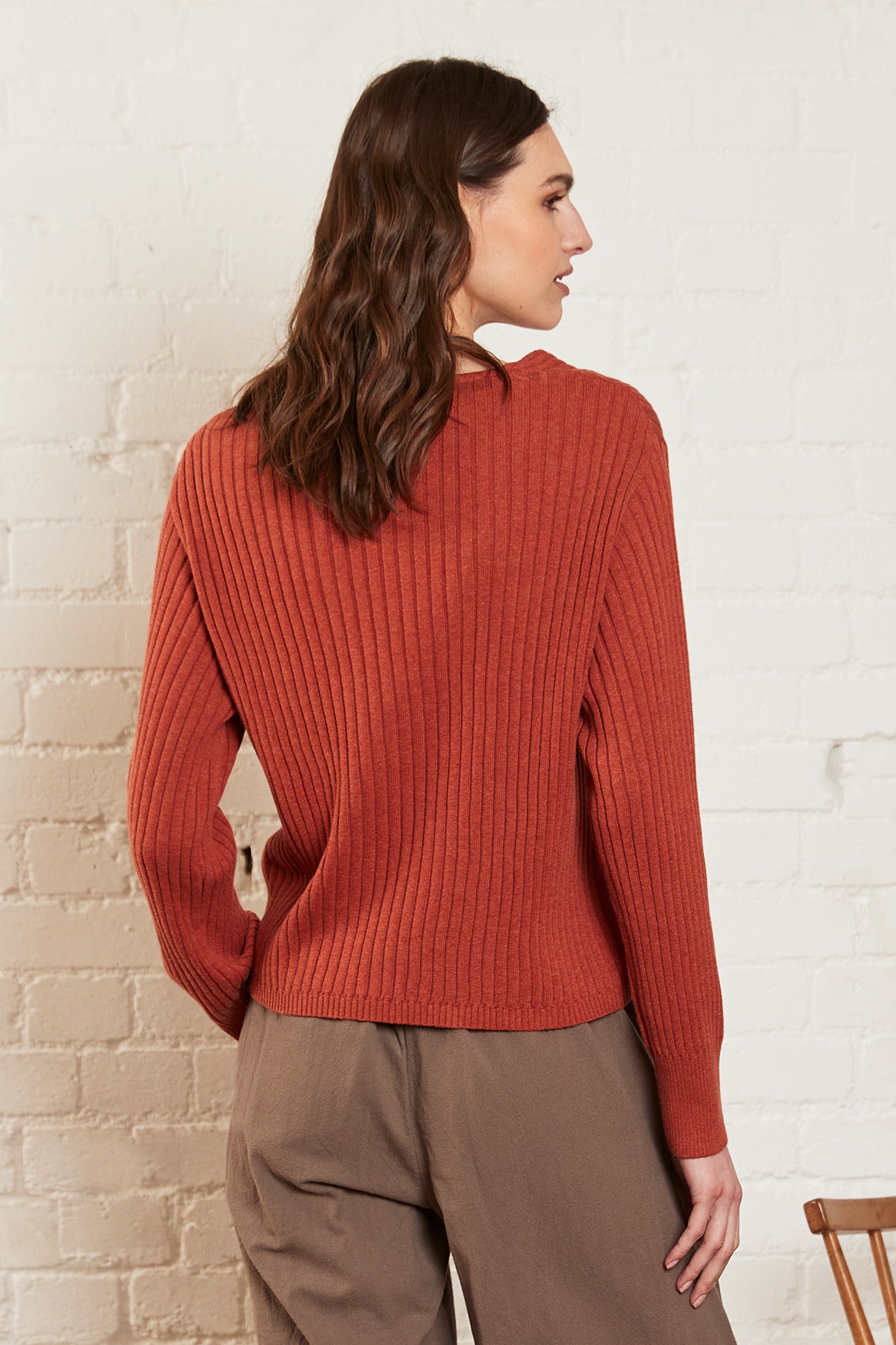 GOTS Organic Cotton Marl Cropped Jumper