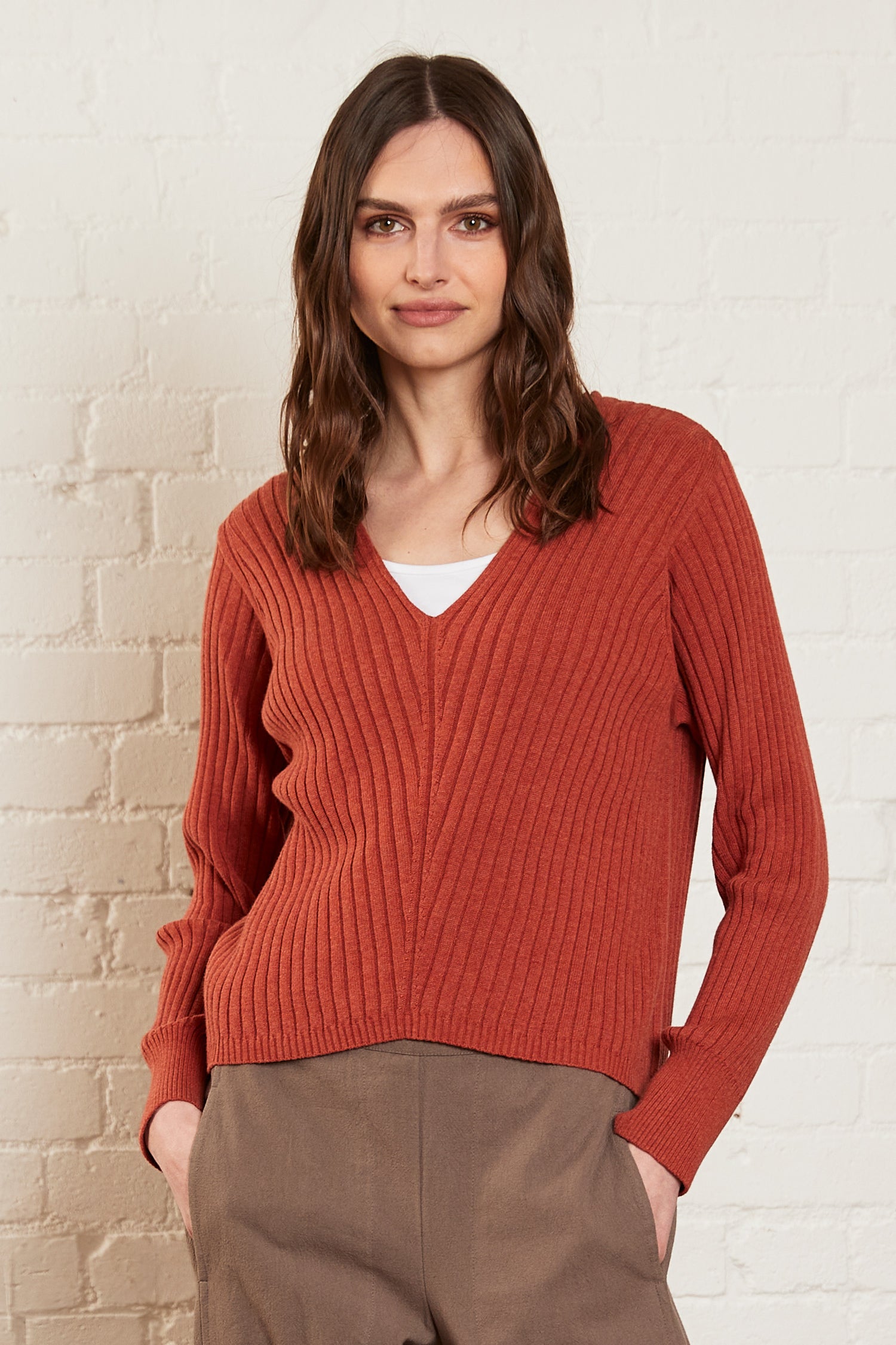 GOTS Organic Cotton Marl Cropped Jumper