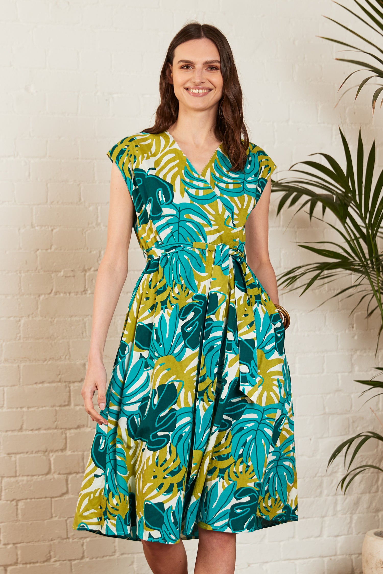 Jungle Cotton Poplin Dress