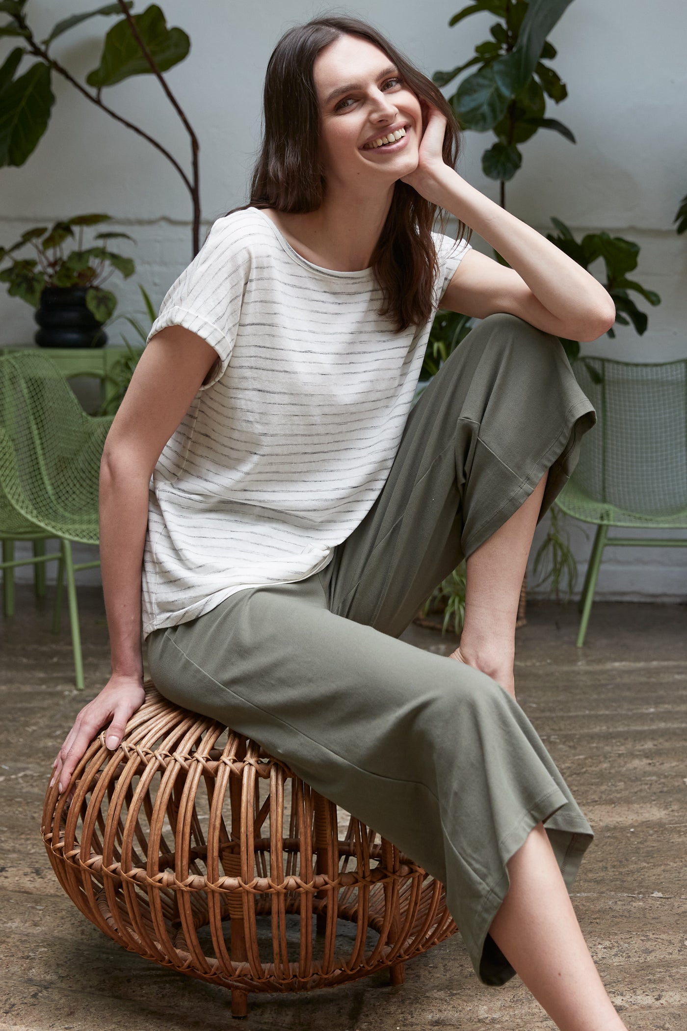 GOTS Organic Cotton Cropped Trousers