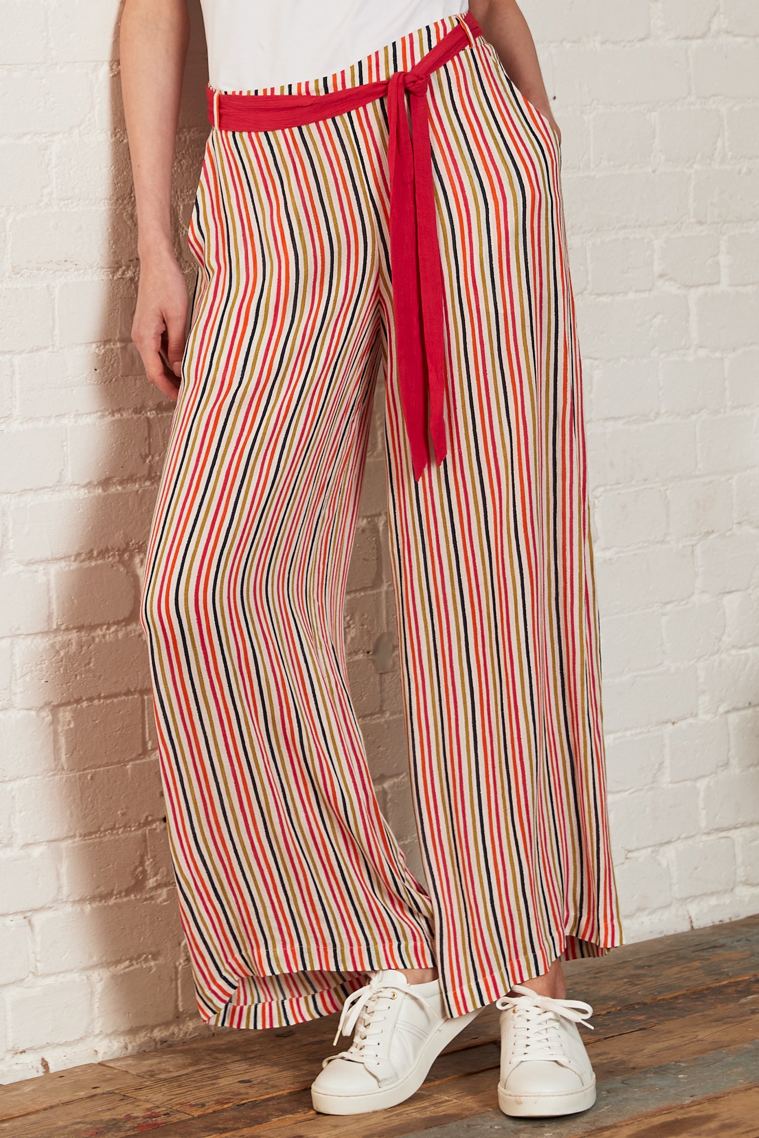 Viscose Striped Trousers