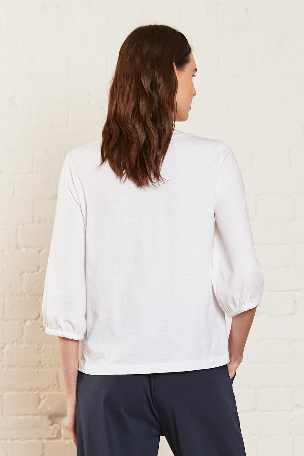 Bay Organic Cotton Jersey Top - White