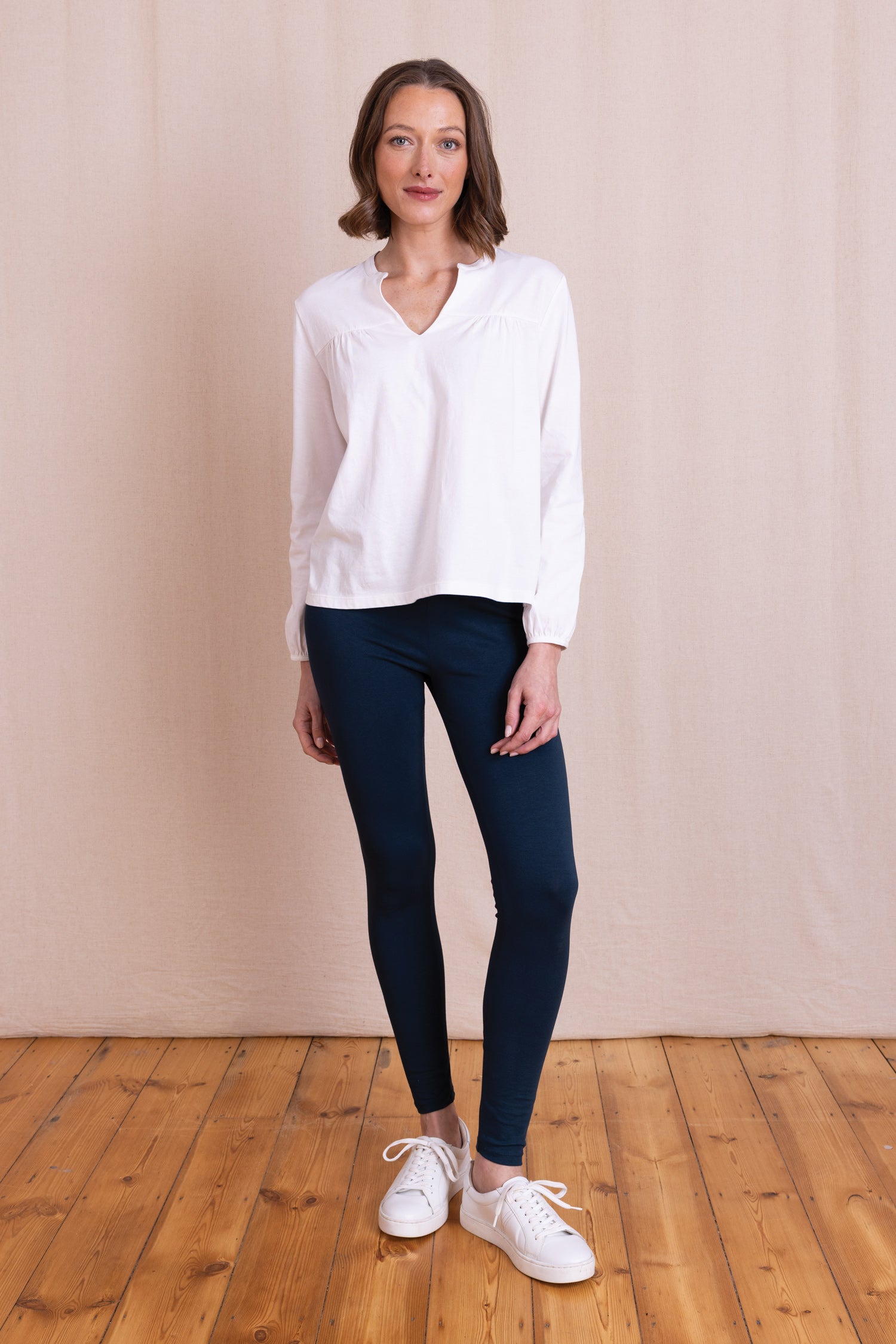 AW26 Organic Cotton Leggings - Navy
