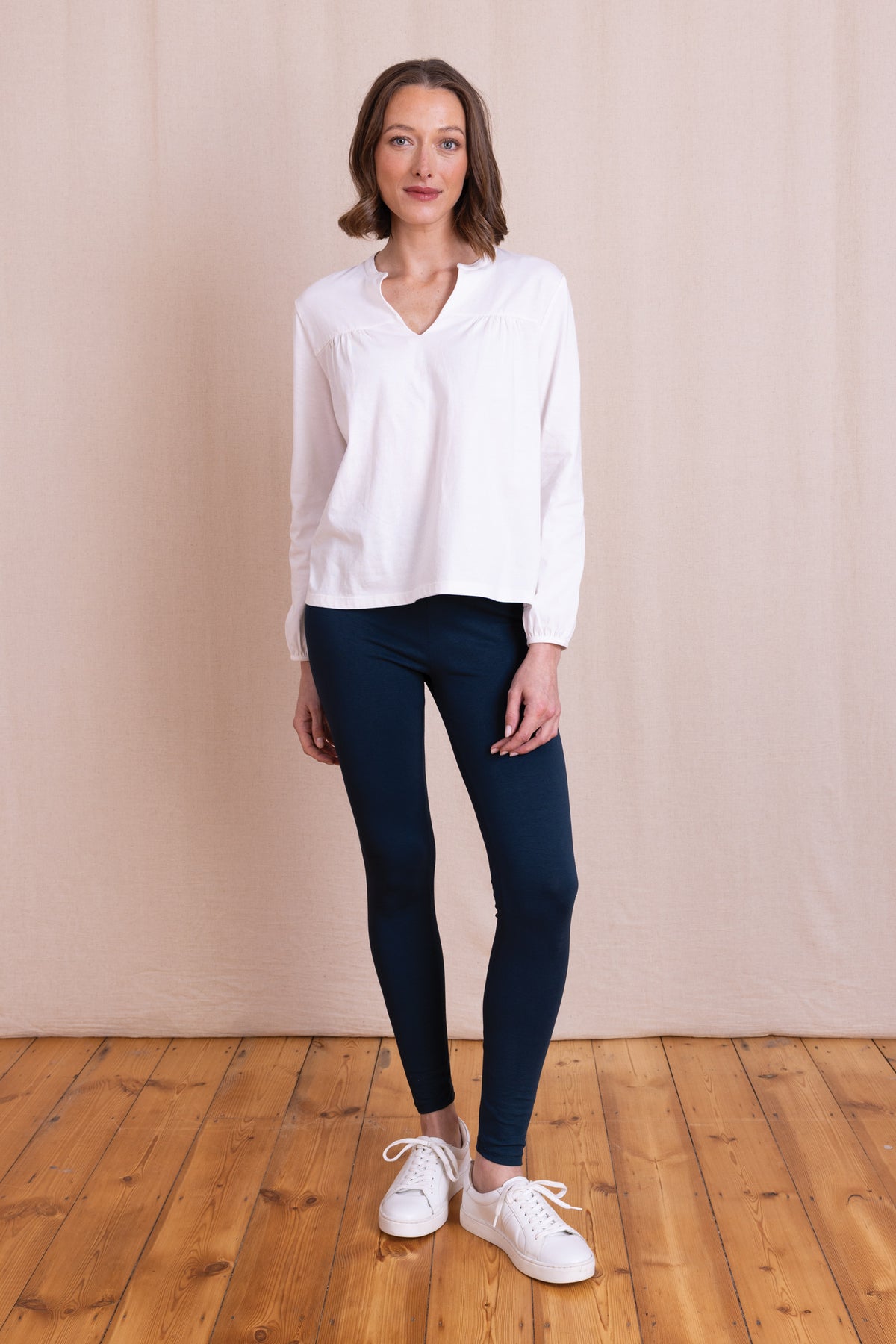 AW26 Organic Cotton Leggings - Navy