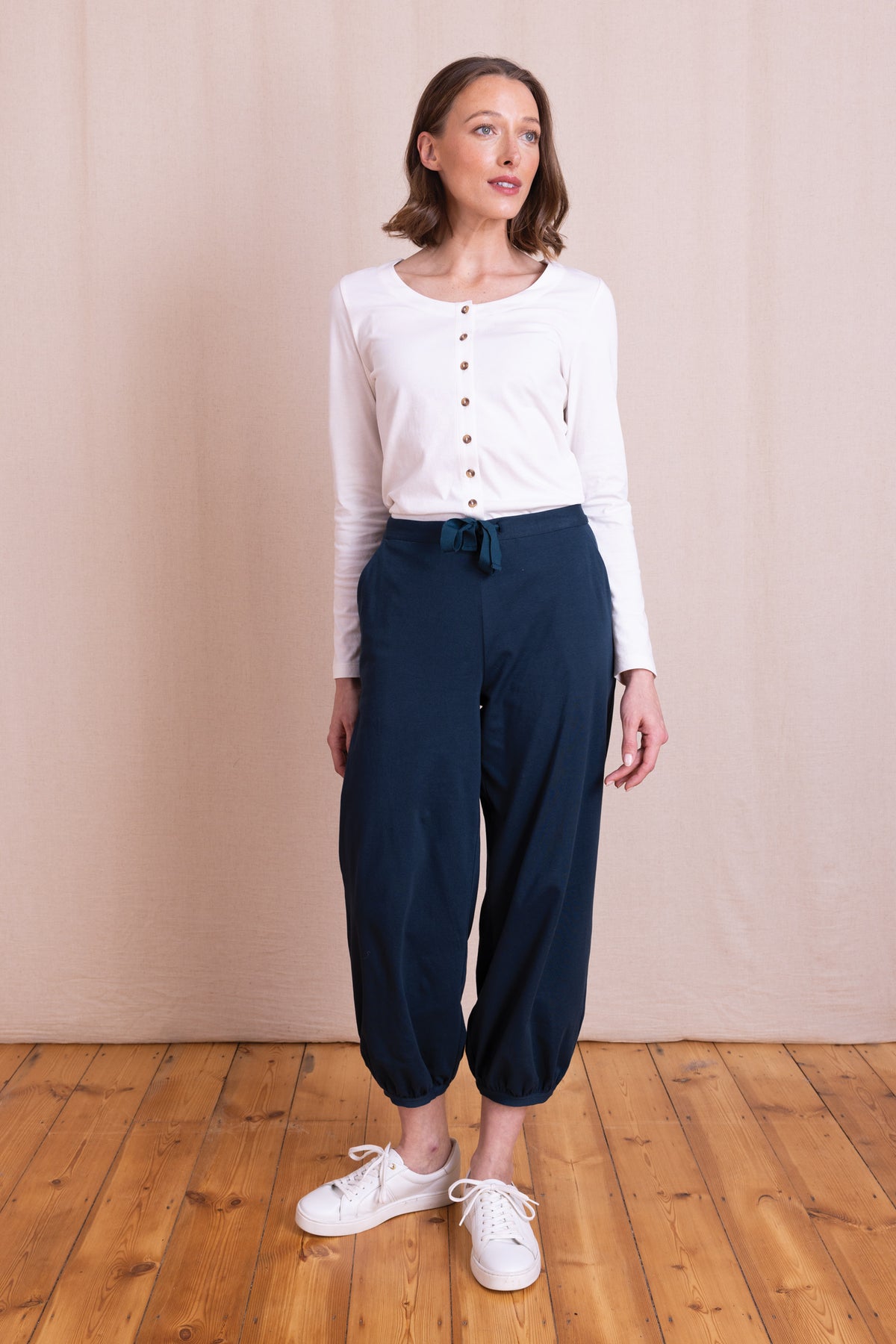 AW26 Organic Cotton Yoga Trousers - Navy