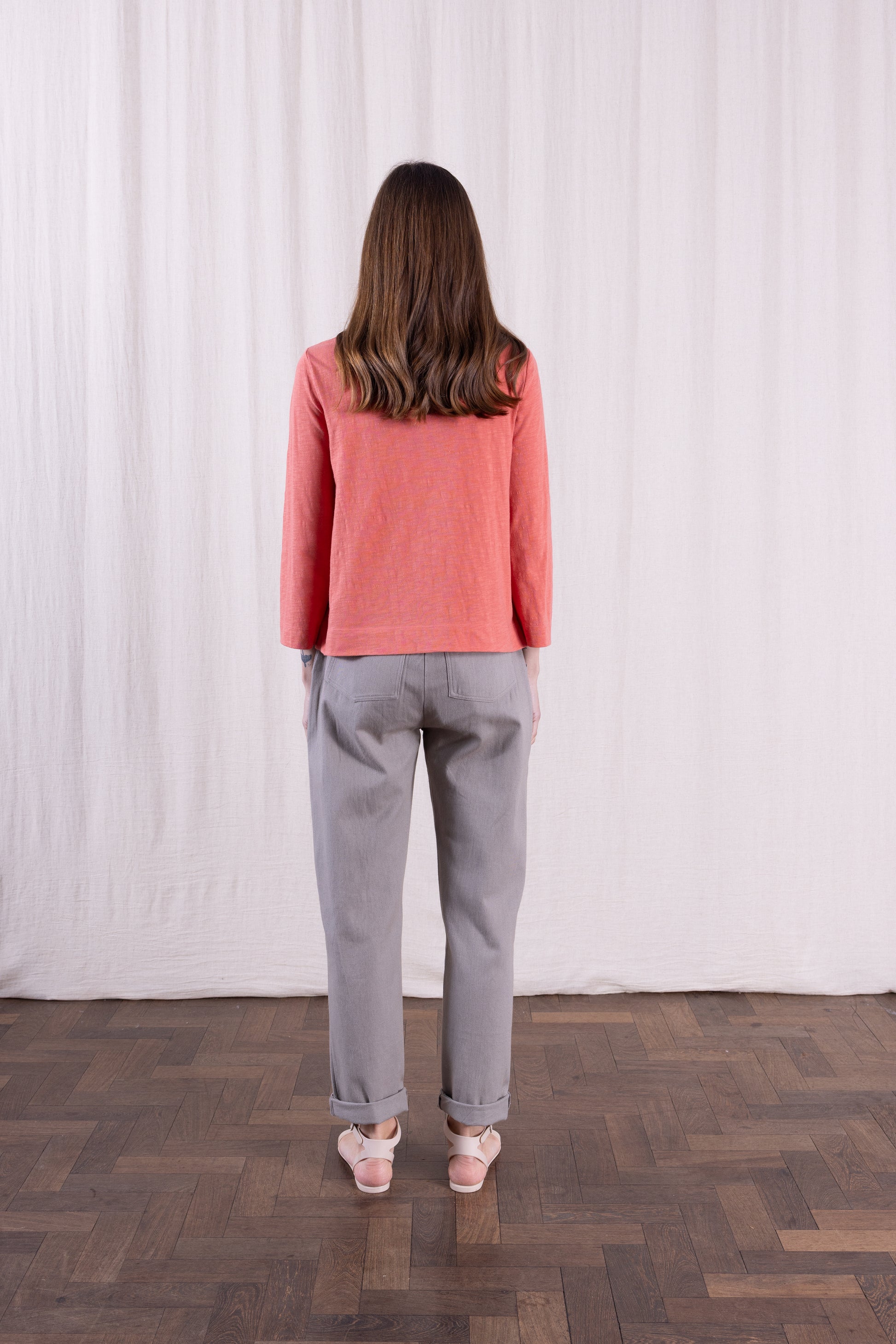 SS26 GOTS Organic Cotton Easy Collar Top - Tulip