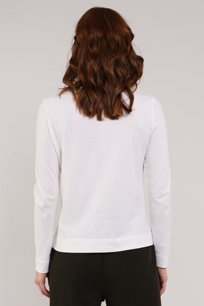 Ivory Colour GOTS Organic Cotton Long Sleeve Tops - Back side
