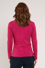 Crimson Colour GOTS Organic Cotton V Neck Tops - Back Side

