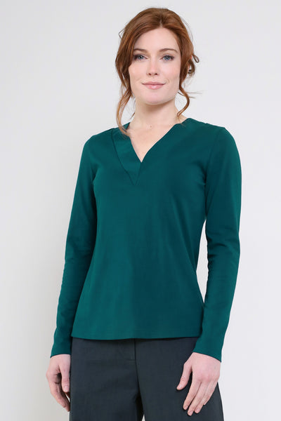 GOTS Organic Cotton V Neck Top