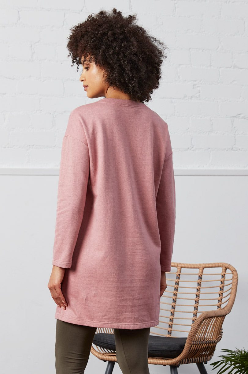 Organic Cotton Marl Tunic Dress GOTS