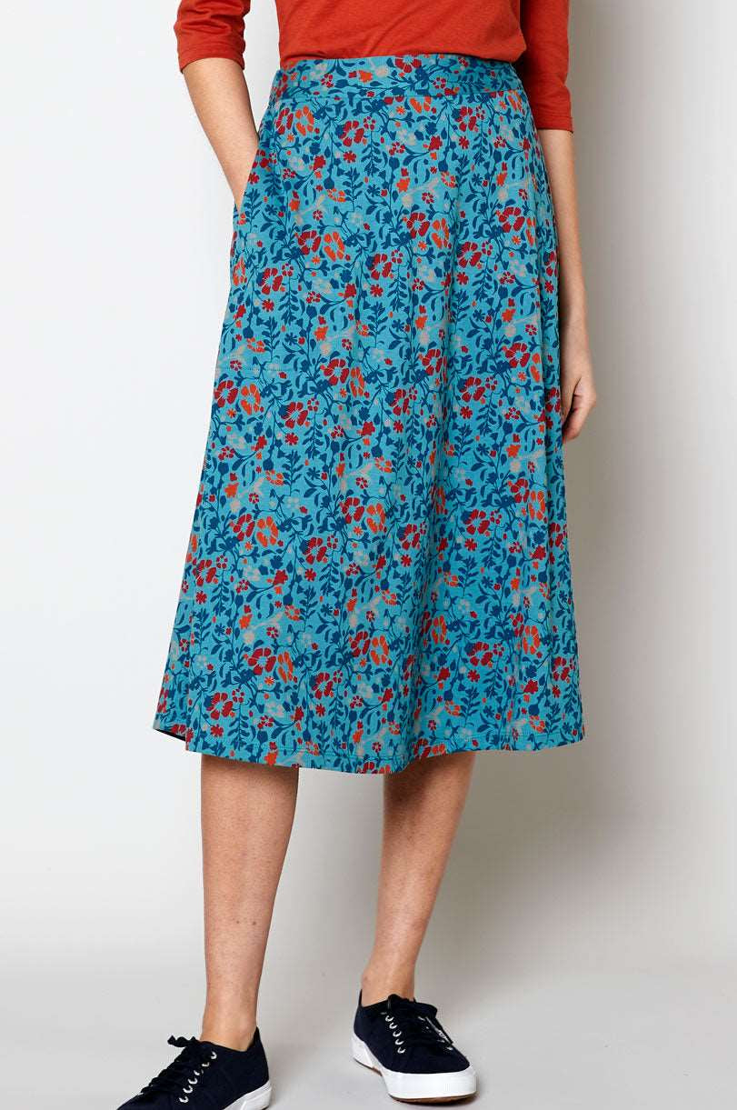 PE8025 Organic Cotton Midi Skirt