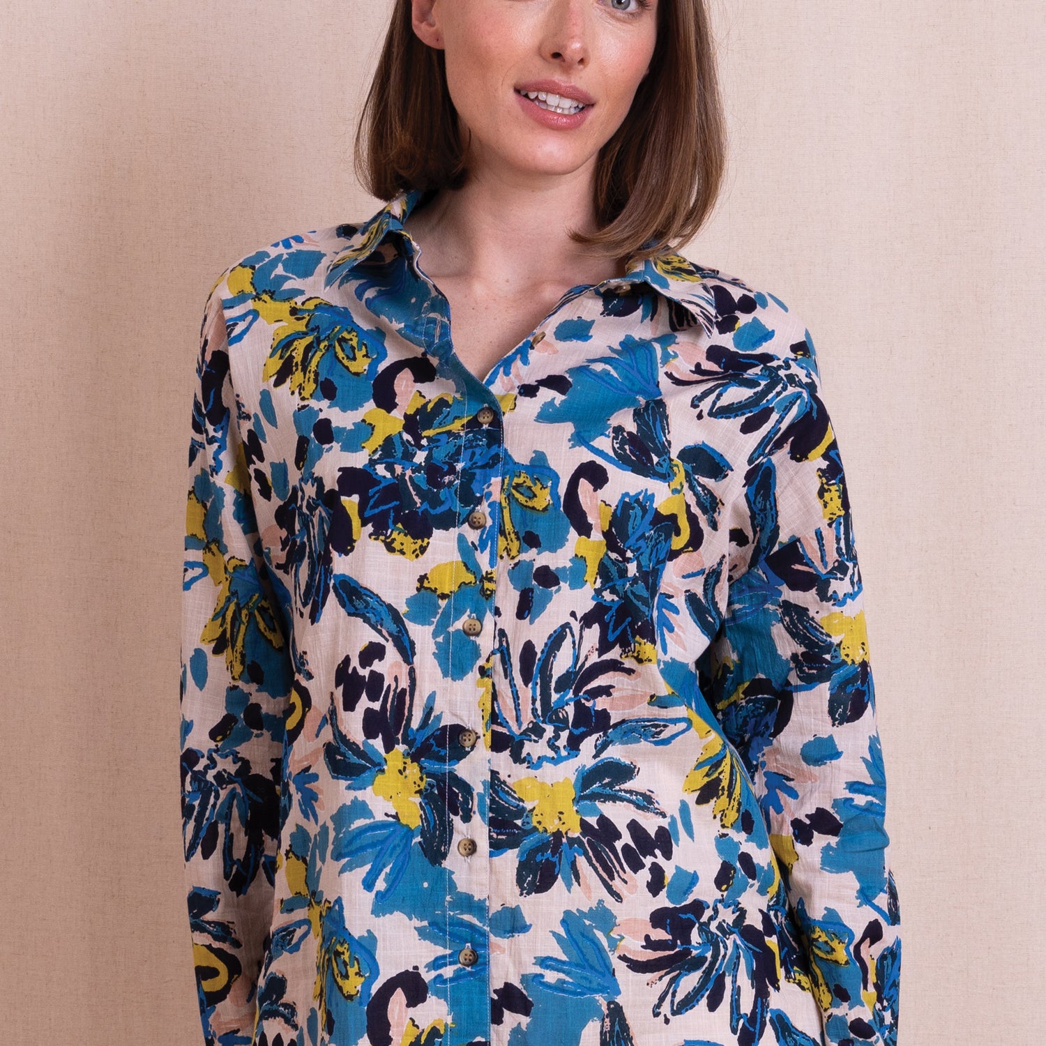 AW26 Oversized Printed Cotton Shirt - Wax