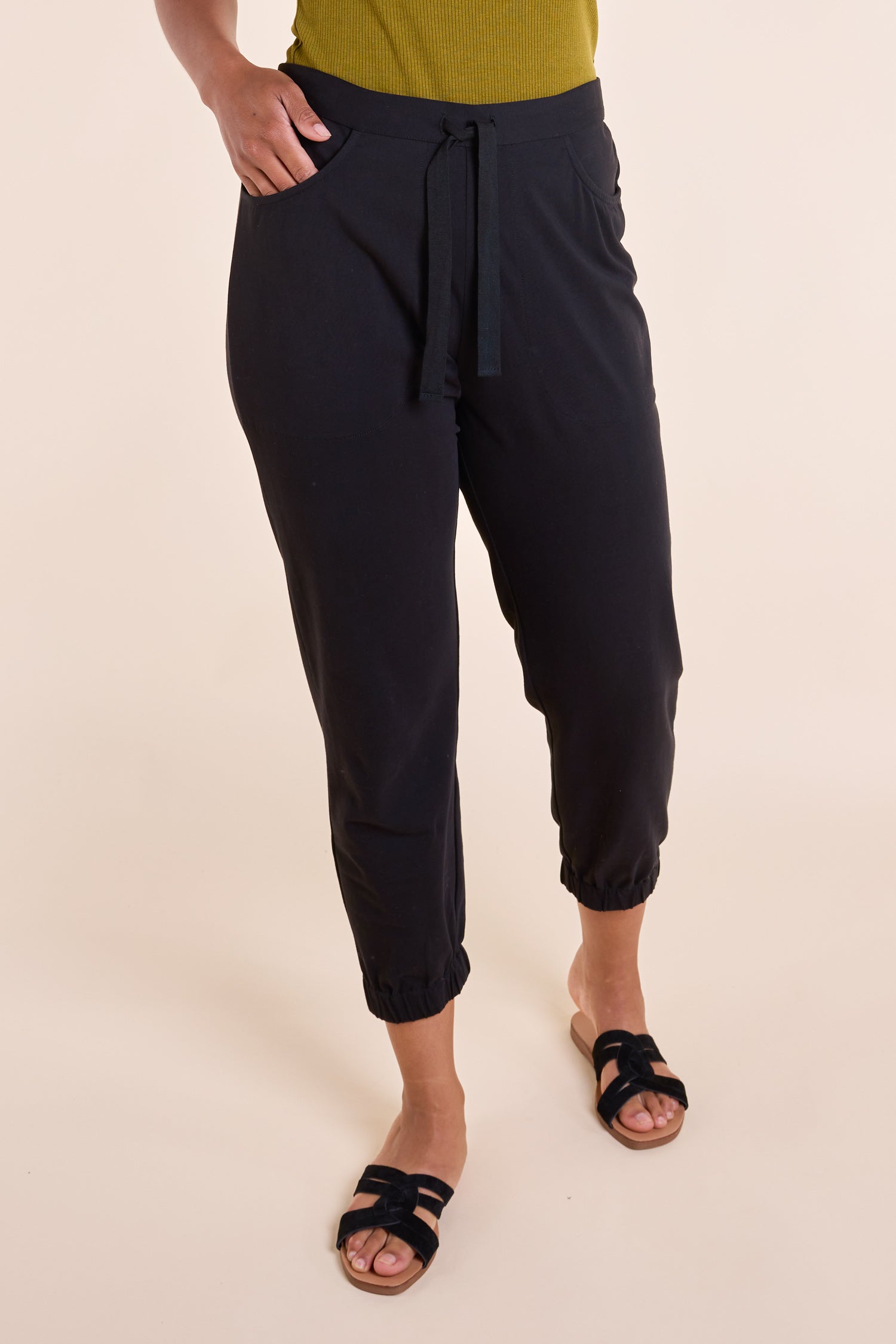 SS25 GOTS Organic Cotton Jersey Trousers - Black