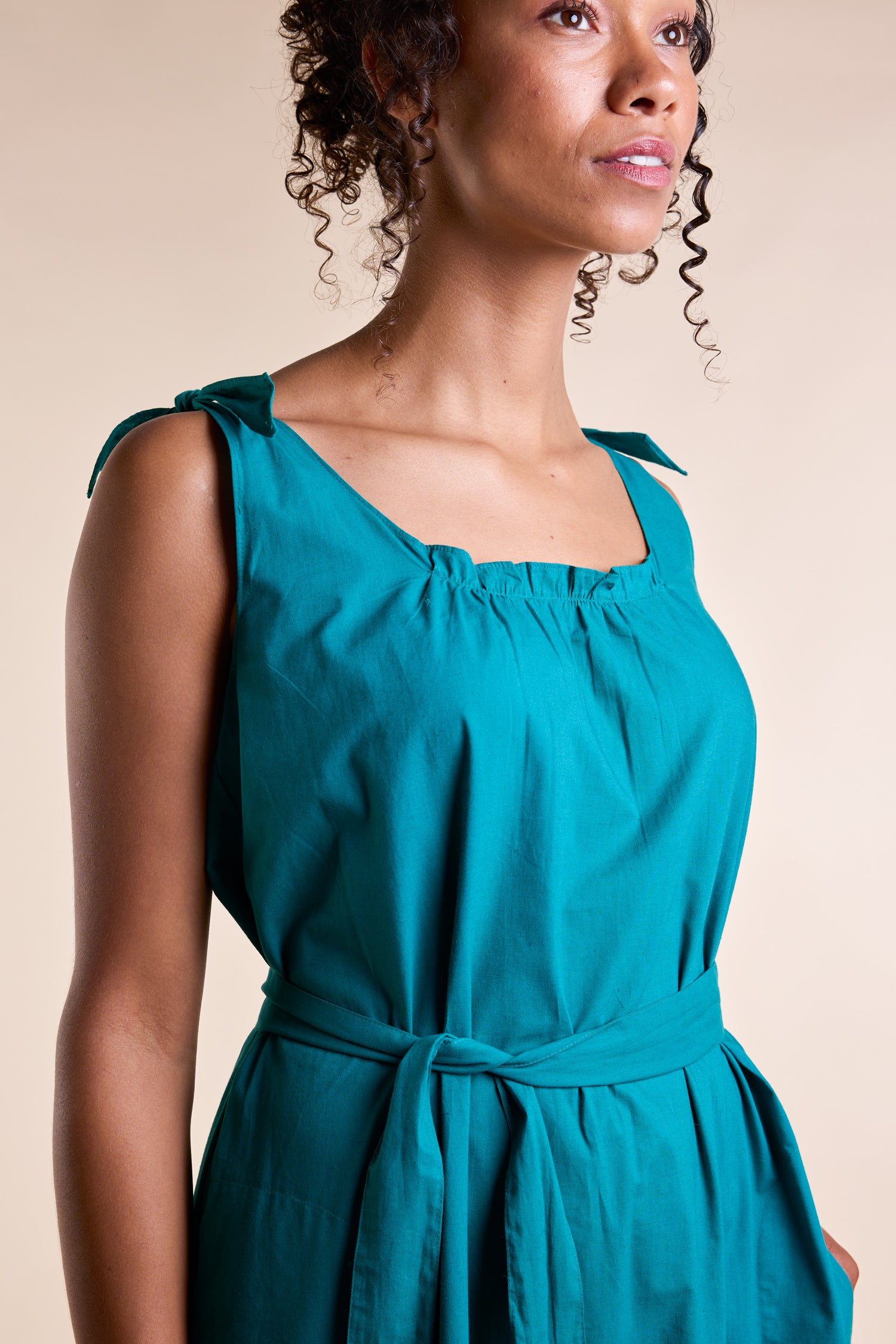 SS25 Poplin Sundress - Emerald