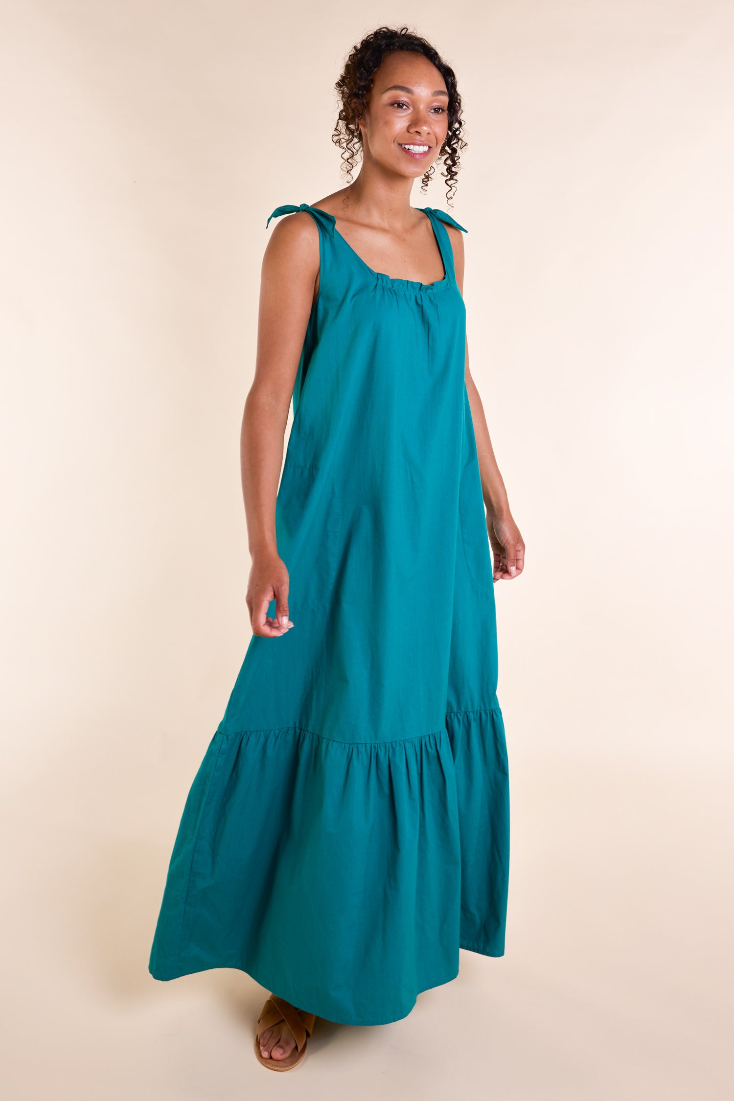 SS25 Poplin Sundress - Emerald