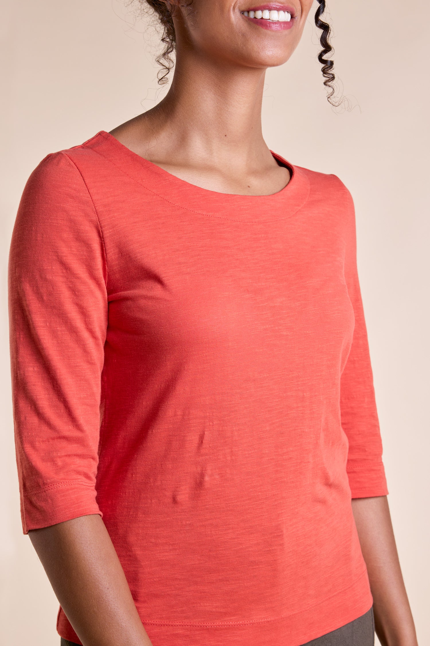 SS25 GOTS Organic Cotton Top - Tangerine