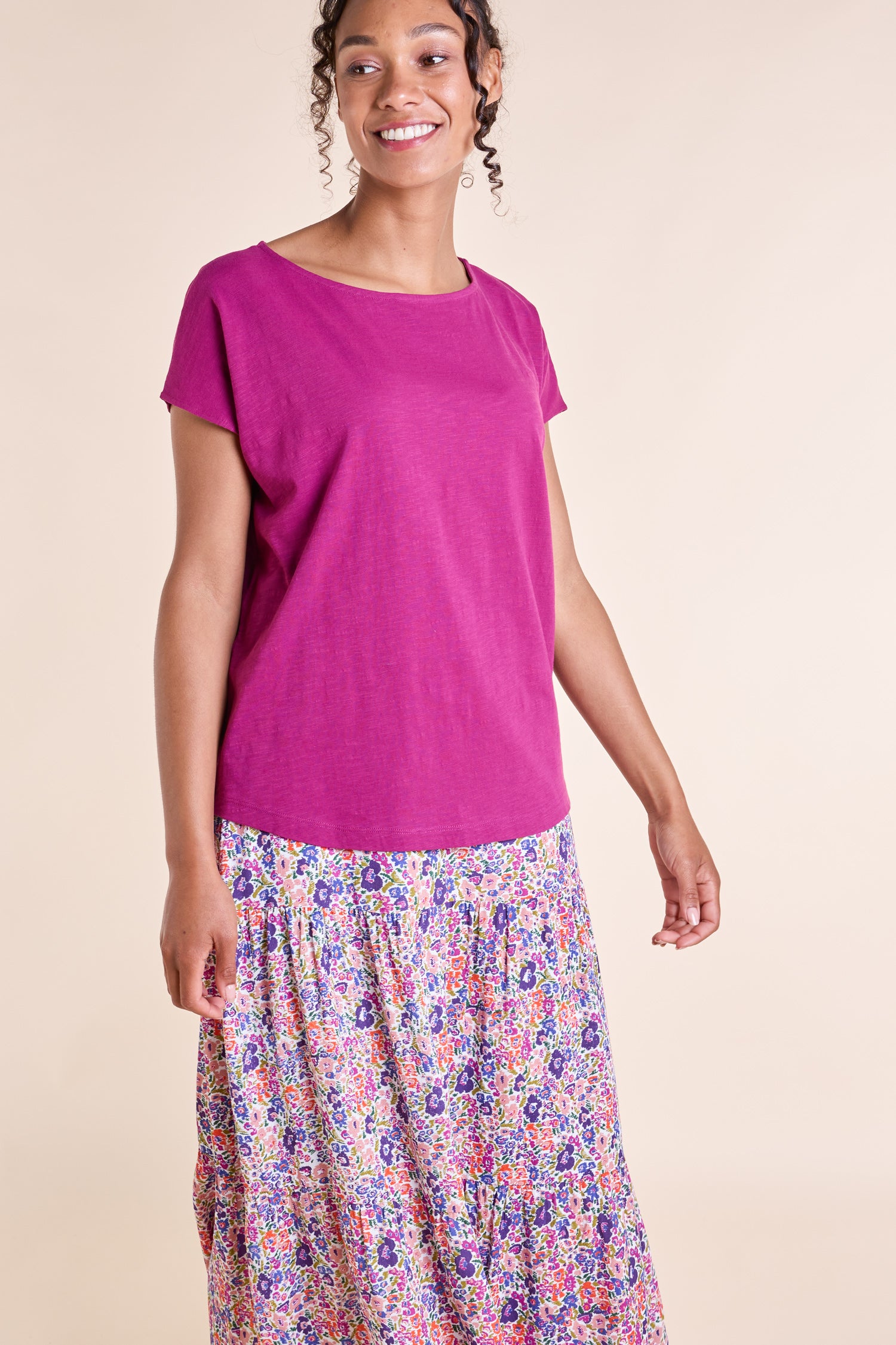 SS25 GOTS Organic Cotton T shirt - Pansy