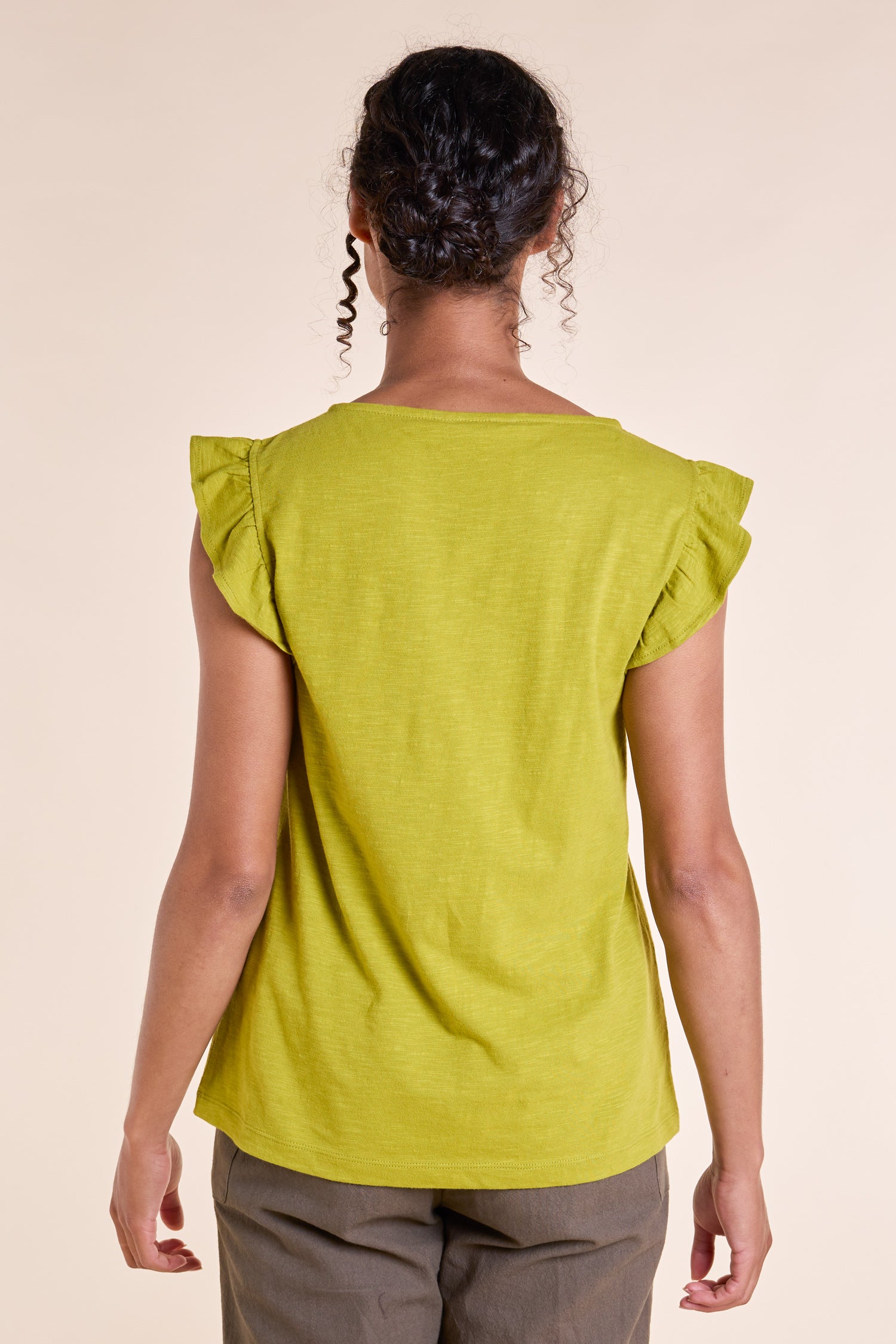 SS25 GOTS Organic Cotton Frill Top - Lotus