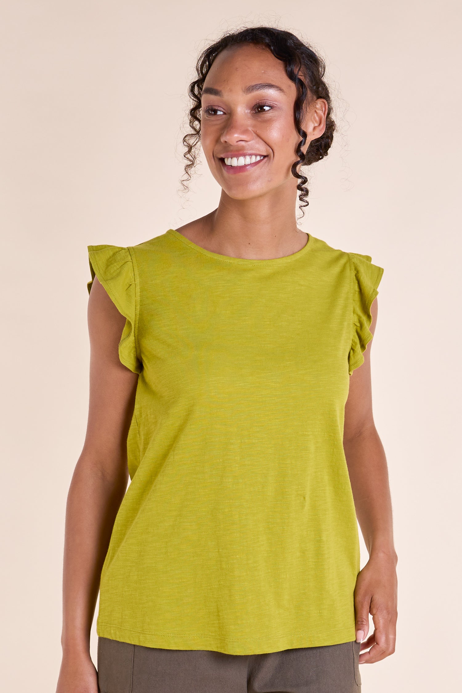 SS25 GOTS Organic Cotton Frill Top - Lotus