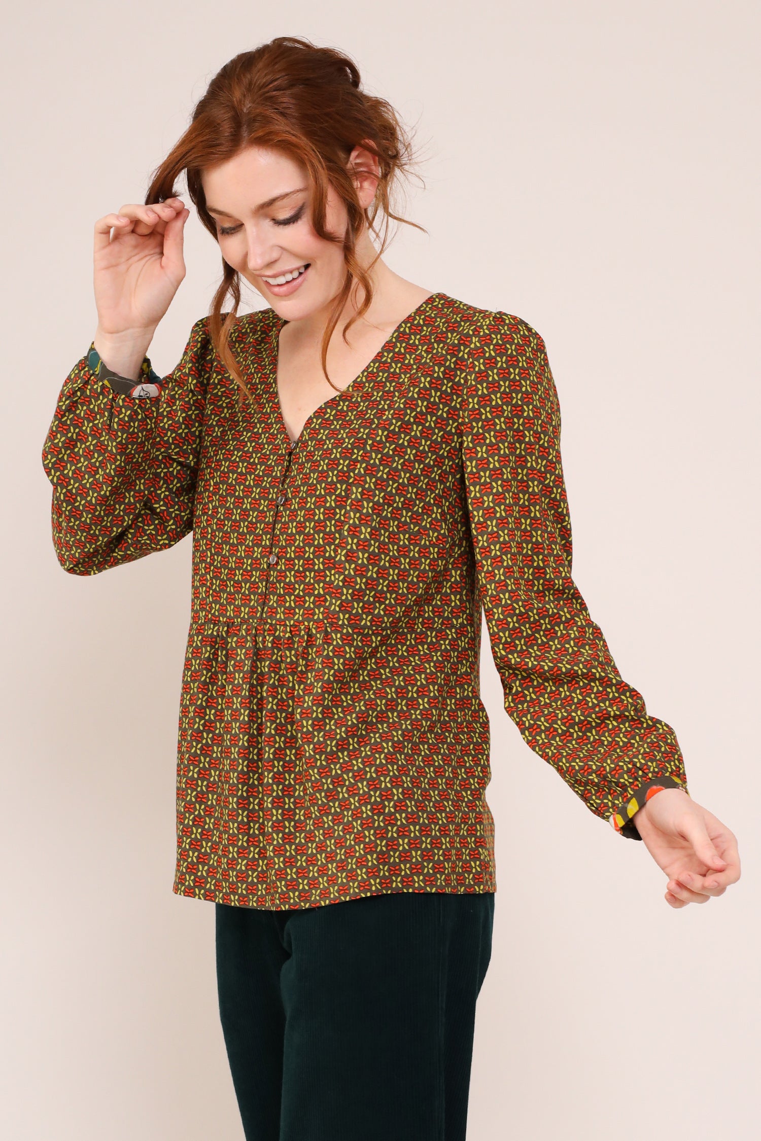 EcoVero™ Button Smock Top