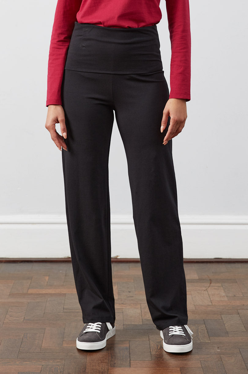 GOTS Organic Cotton Roll-Top Jersey Trousers