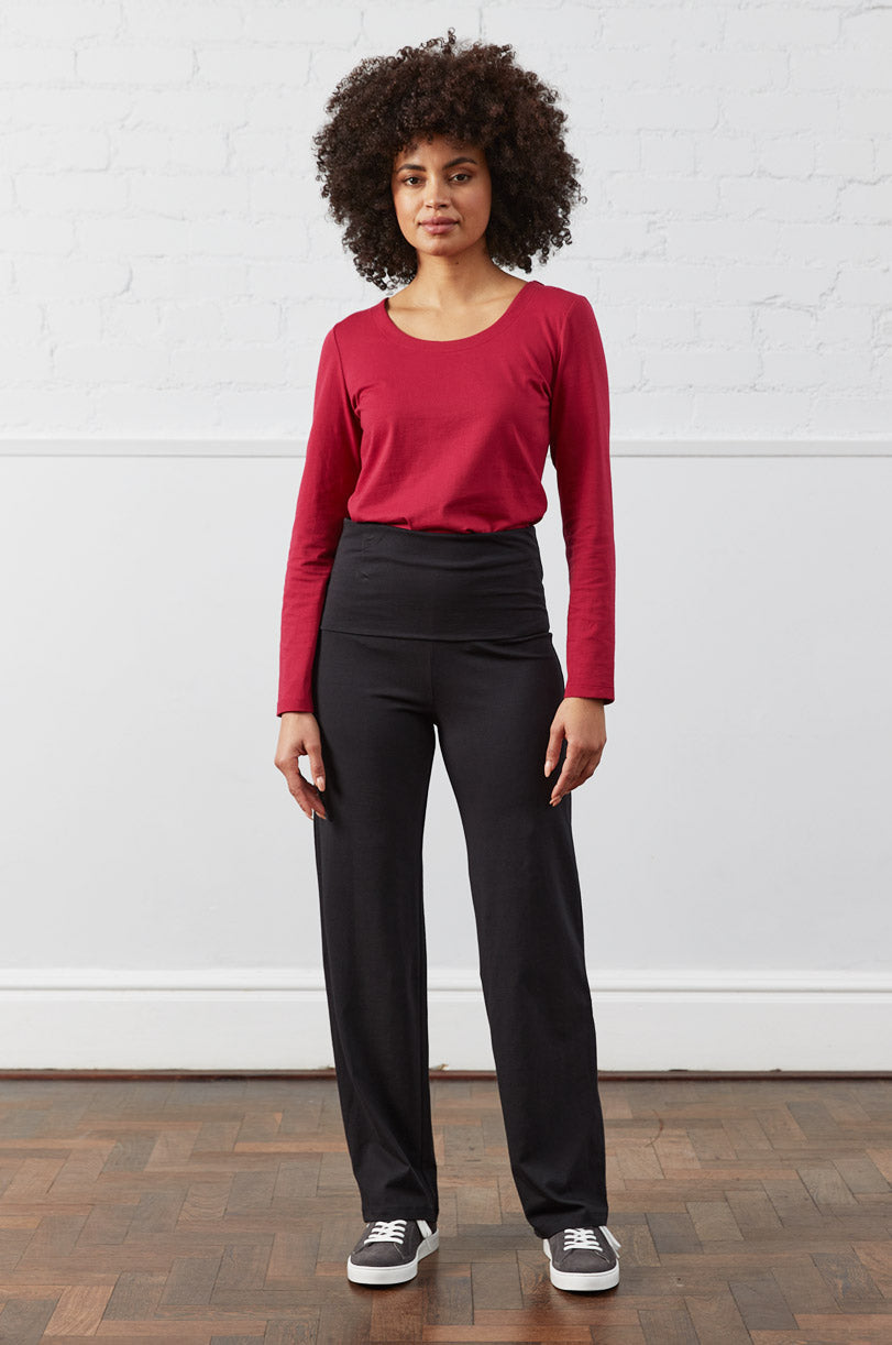 GOTS Organic Cotton Roll-Top Jersey Trousers