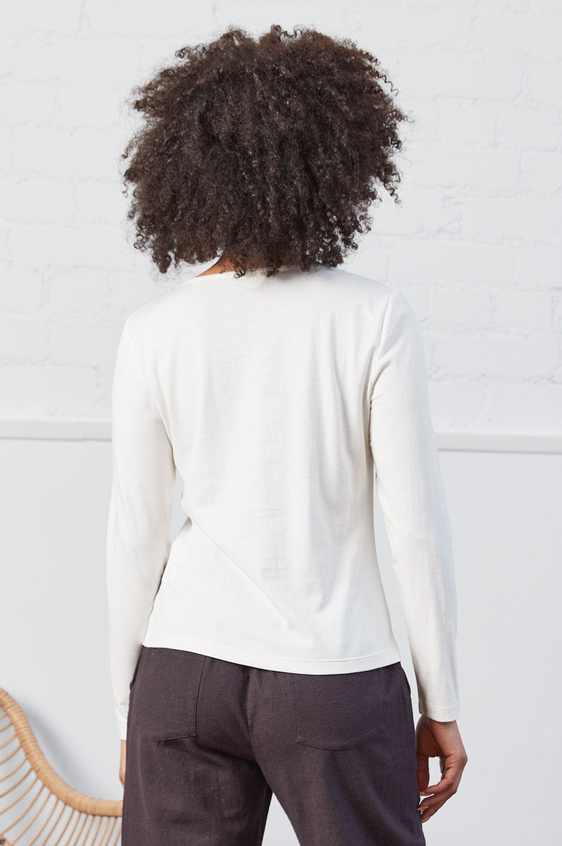 GOTS Organic Cotton Button-Through Jersey Top