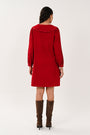 Back view of the Rio Red cotton needlecord shirt dress