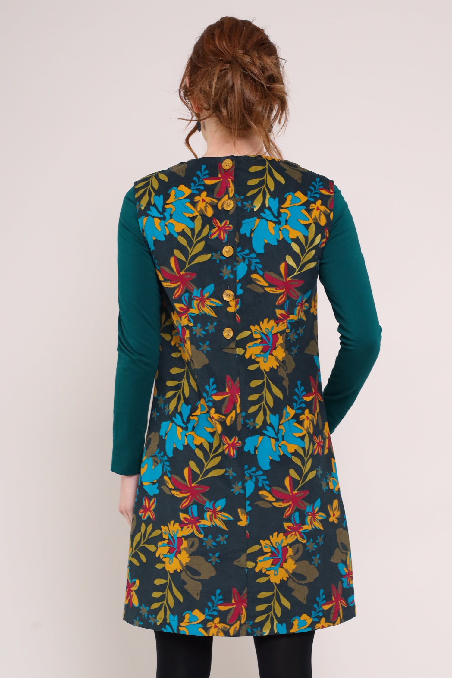 Cotton Cord Pinafore Dress - Main Image