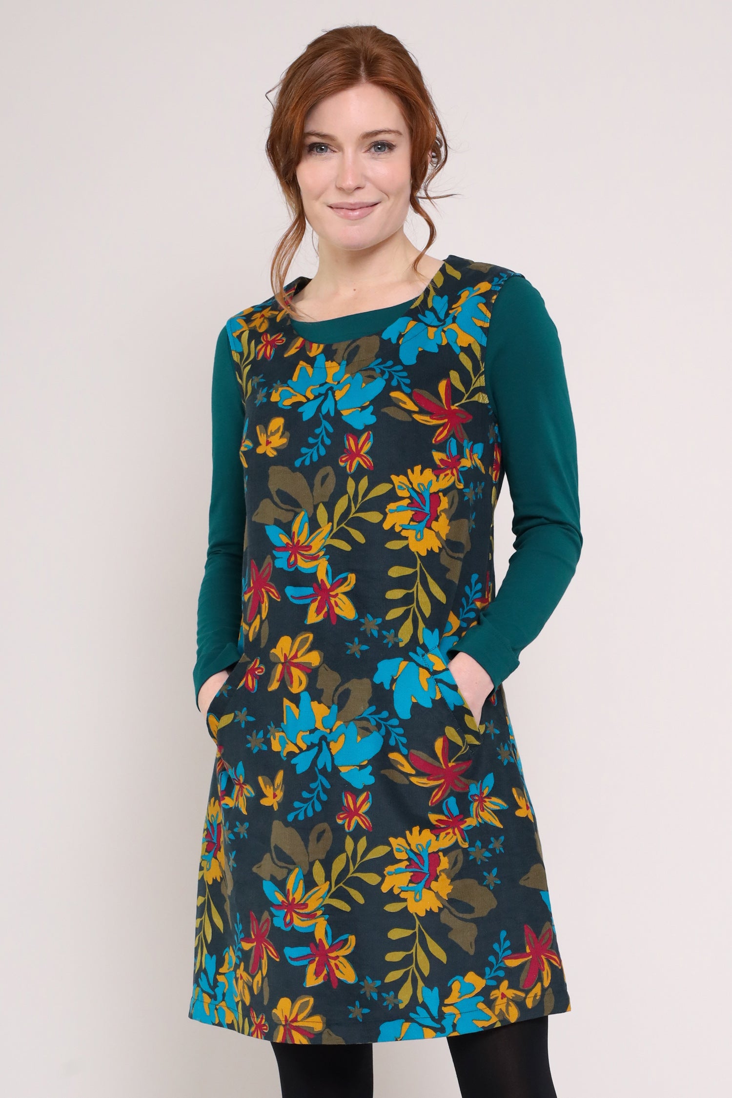 Cotton Cord Pinafore Dress