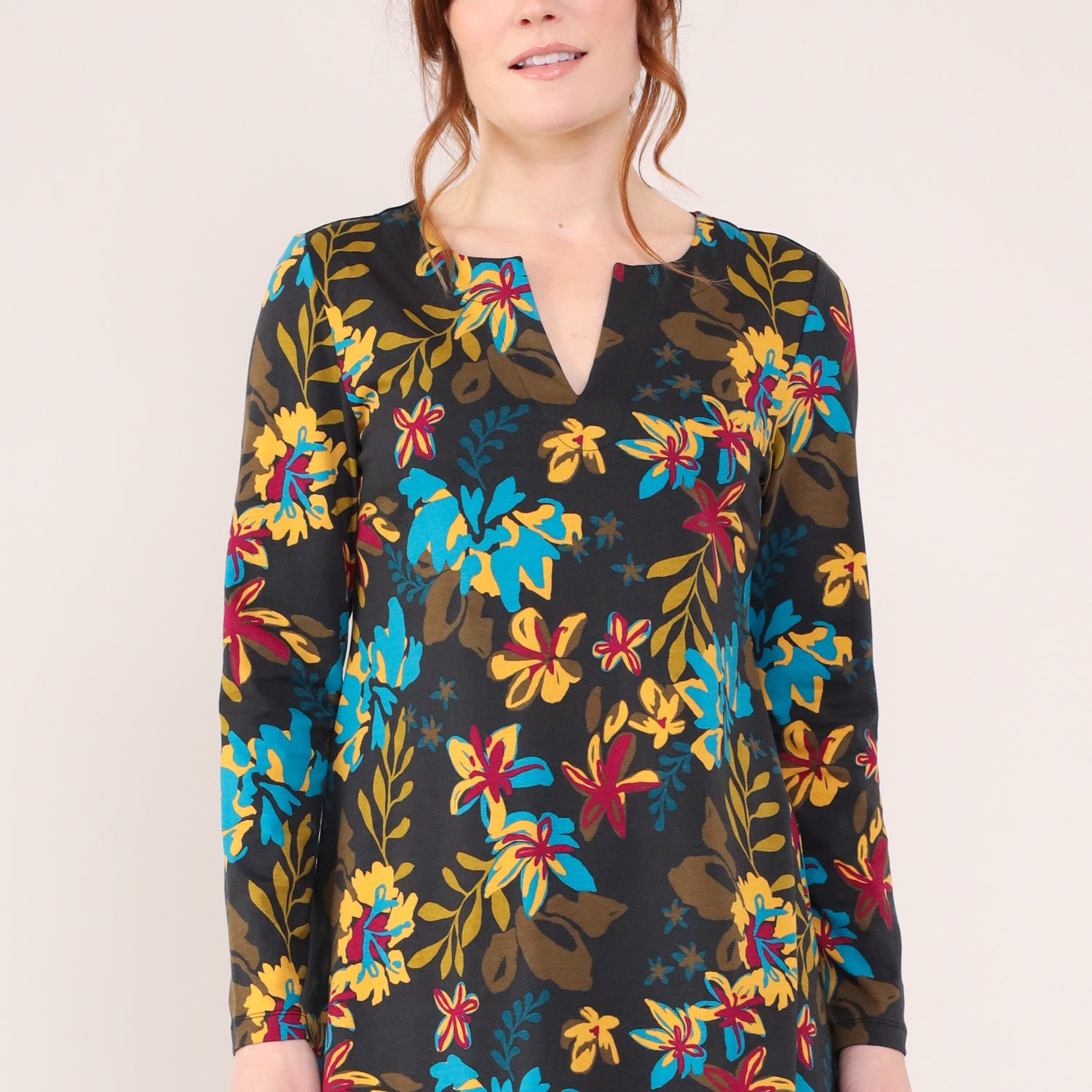 GOTS Organic Cotton Elastane Notch Tunic