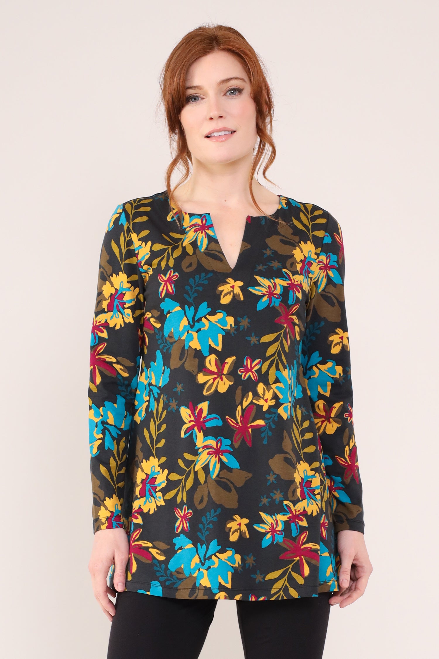 GOTS Organic Cotton Elastane Notch Tunic