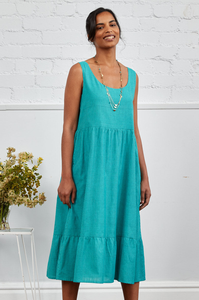 Cotton Handloom Midi Dress