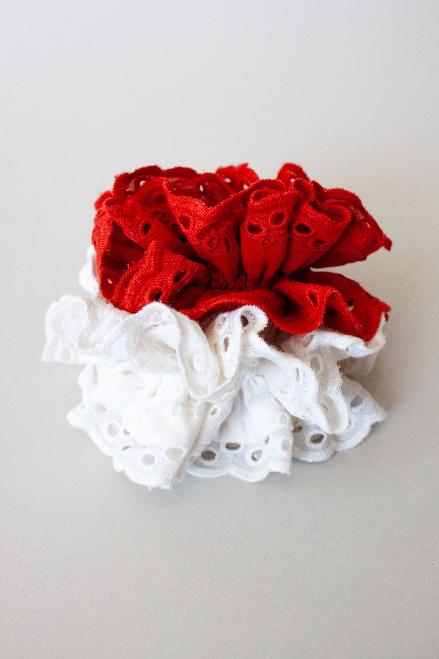 SS25 Mixed Srunchies Pack of 2 - Red & White PK