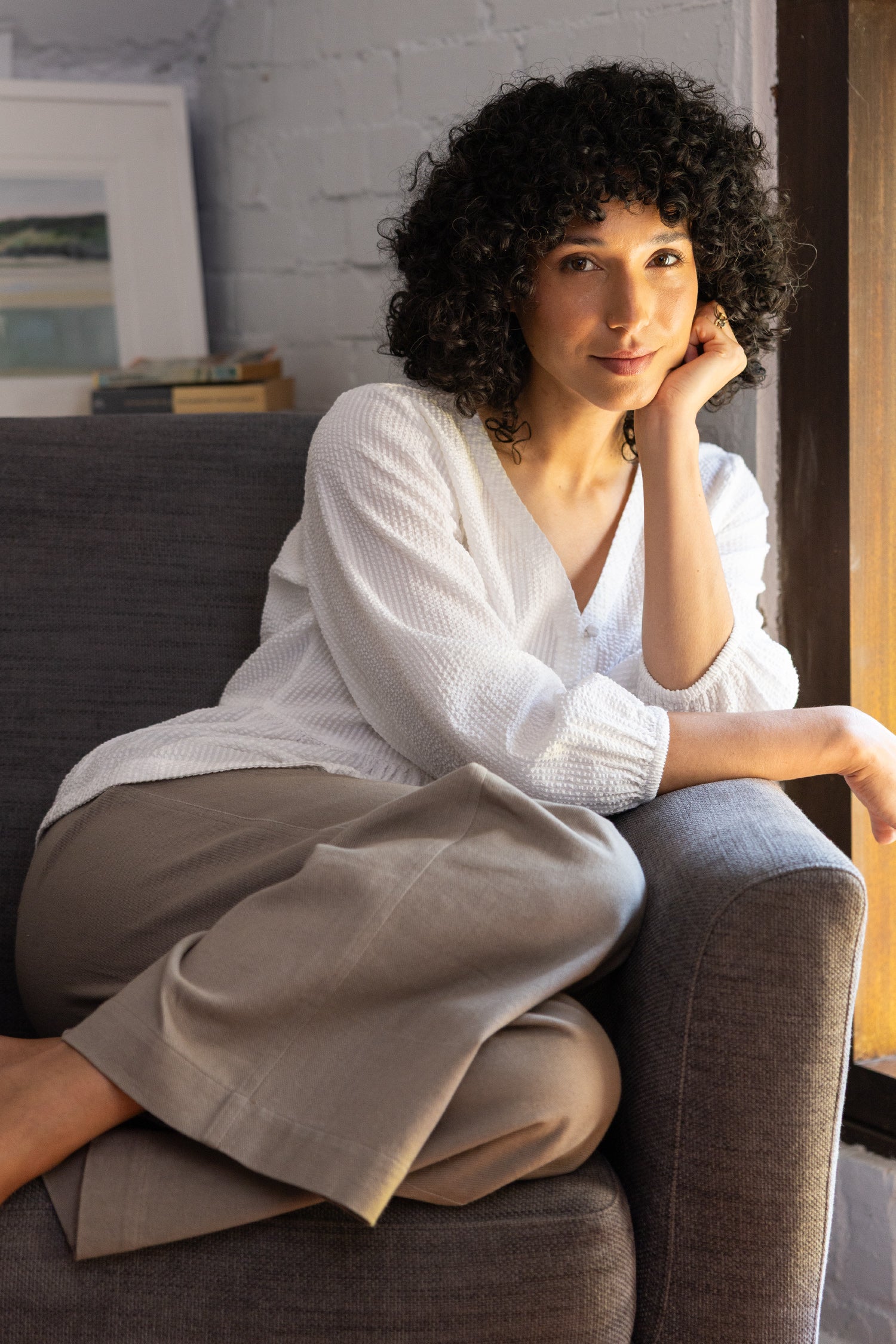 SS26 Cotton Drill Wide Leg Jeans - Agate